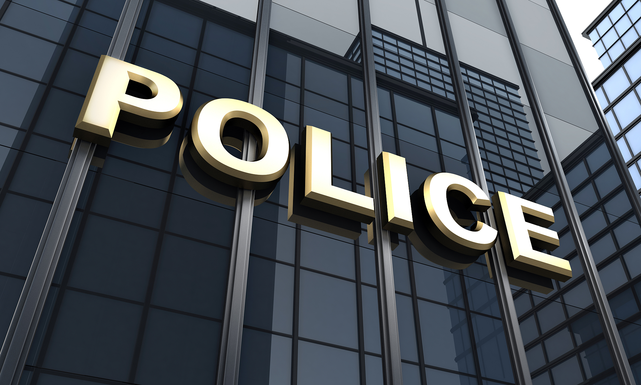 black police building