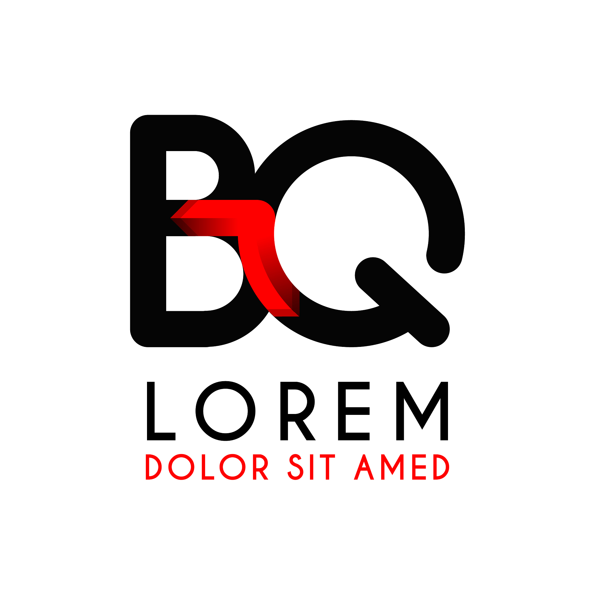 bo letter black logo with gradient arrow