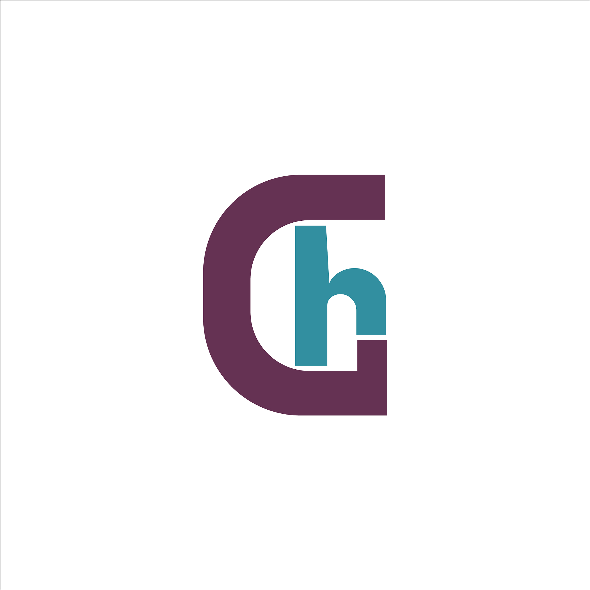 initial letter gh or hg logo design template