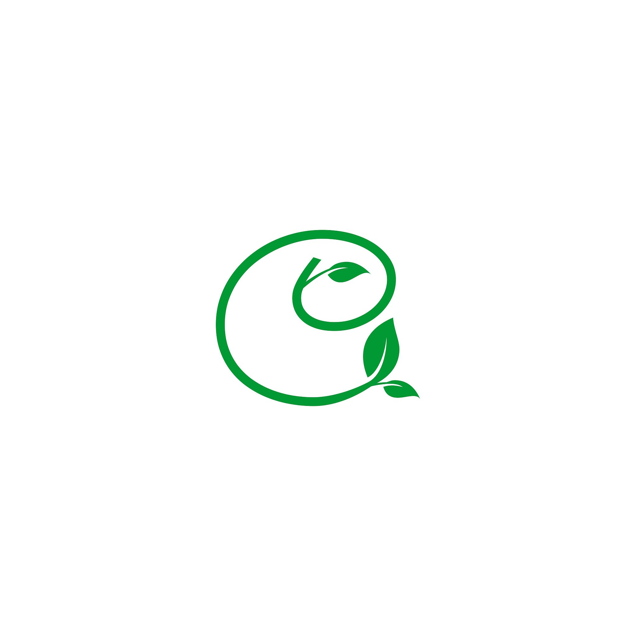 letter c sign/symbol concept, nature green leaf symbol, initials