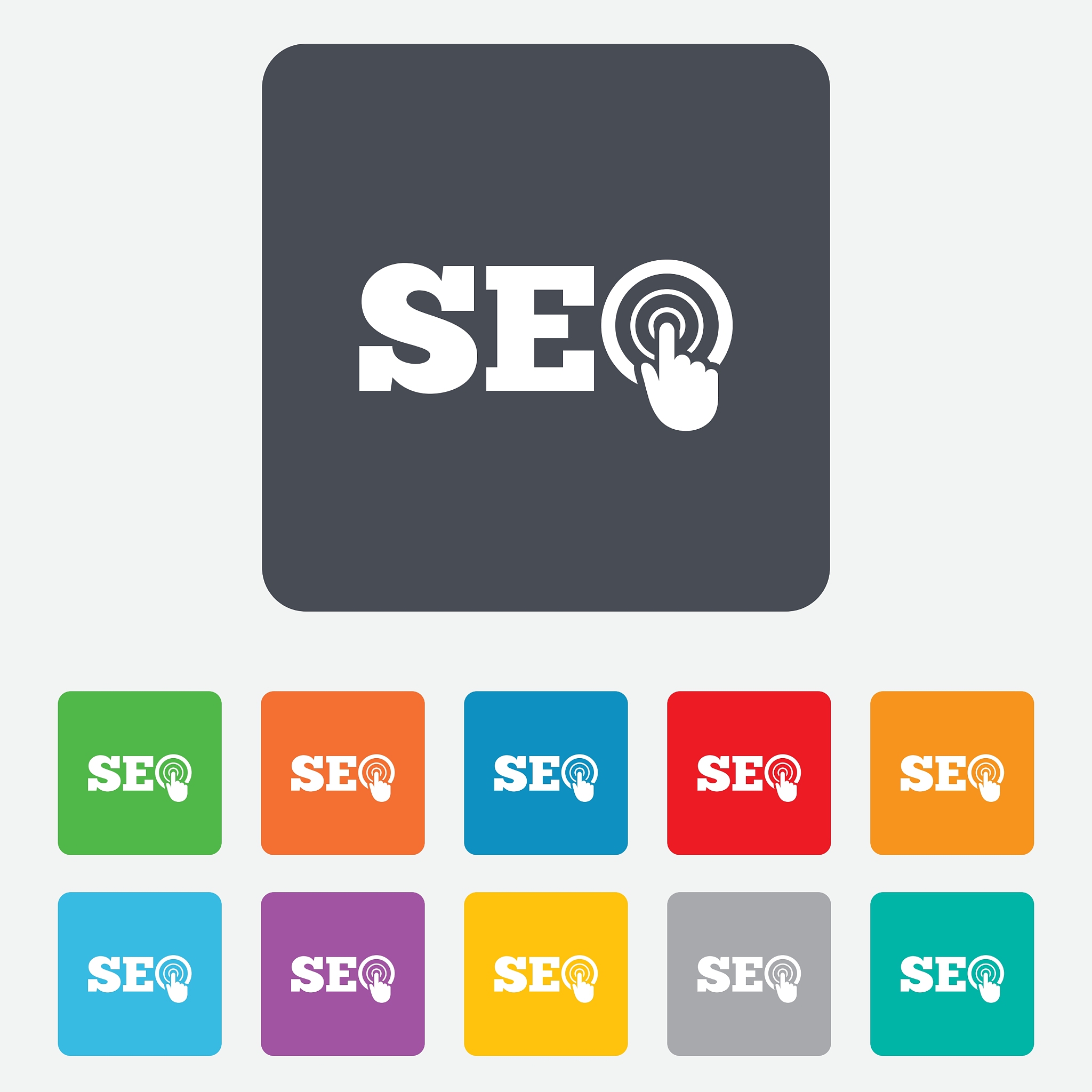 seo sign icon search engine optimization symbol