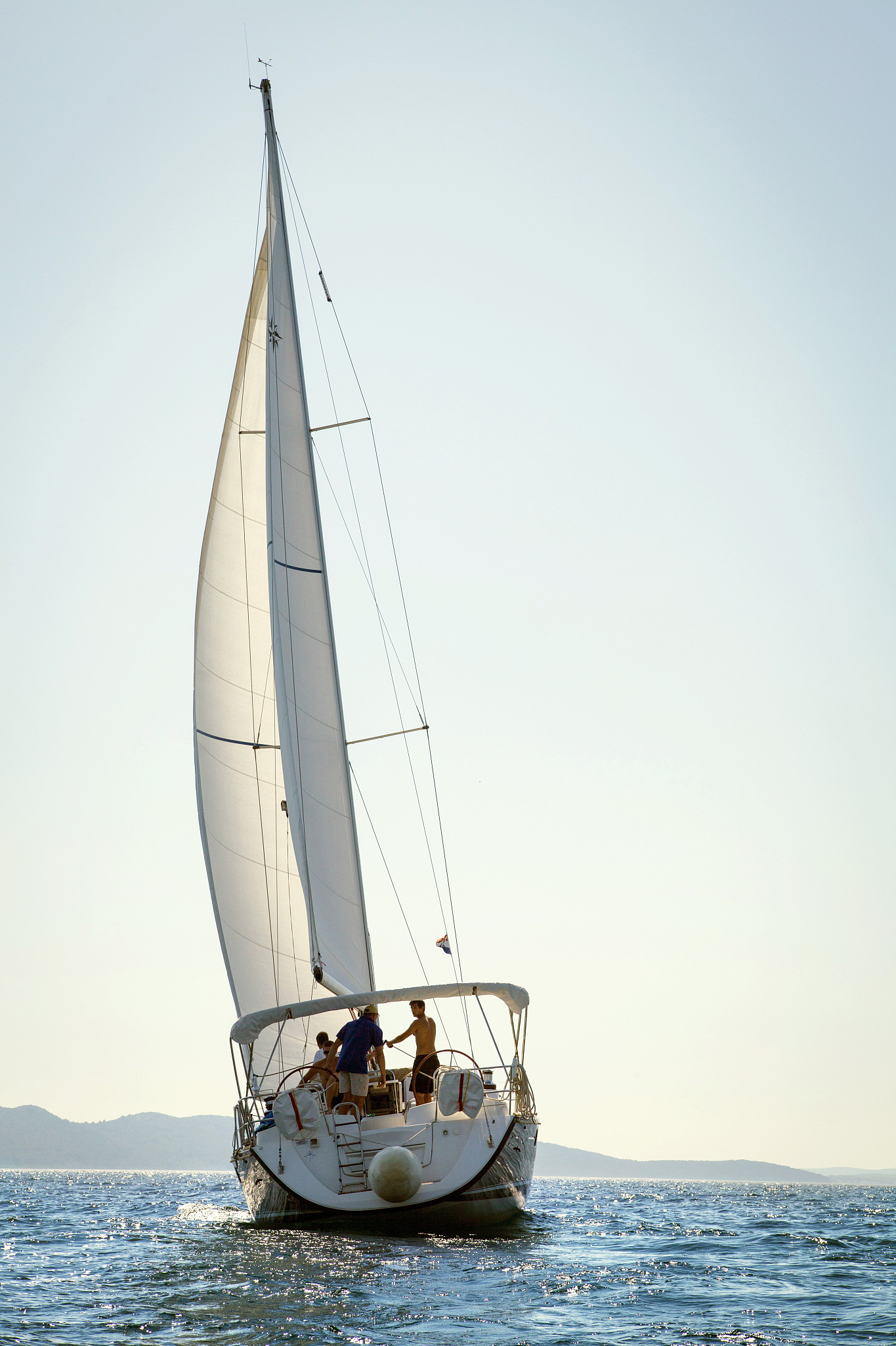 croatia, sailboat in the adriatic sea