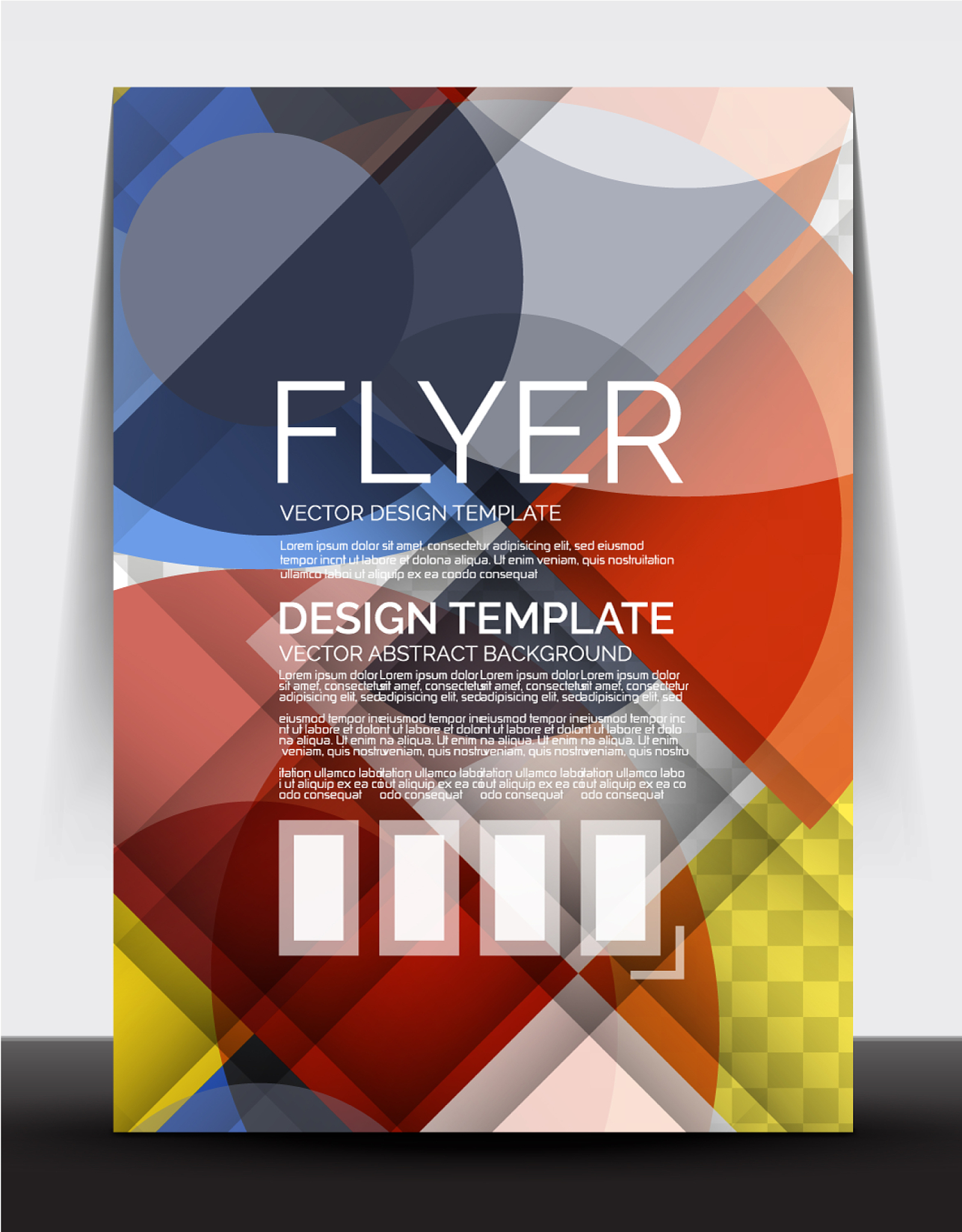 a4 flyer annual report circle design