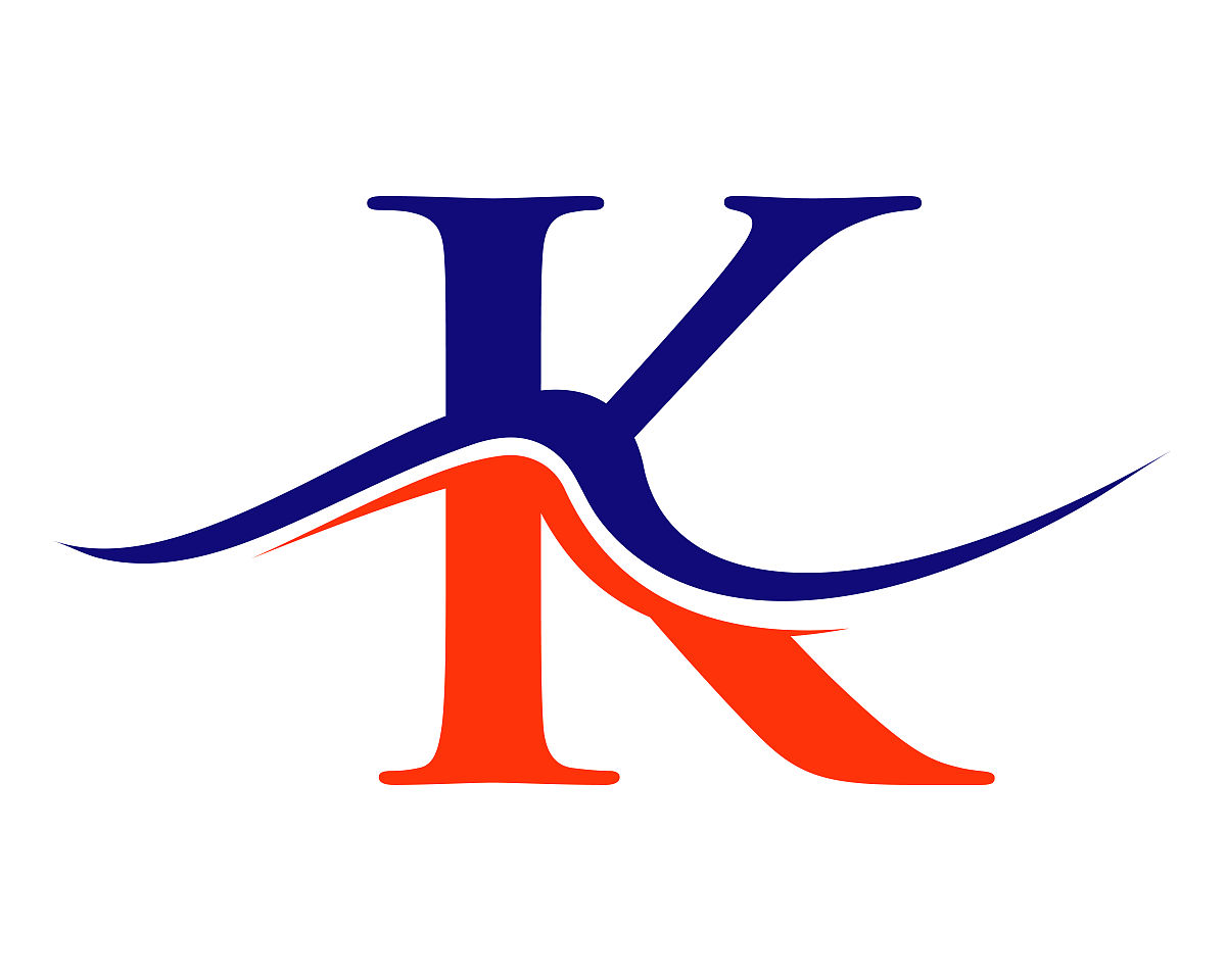 初始字母k标志矢量模板现代设计.创意k标志的商业标志和公司身份