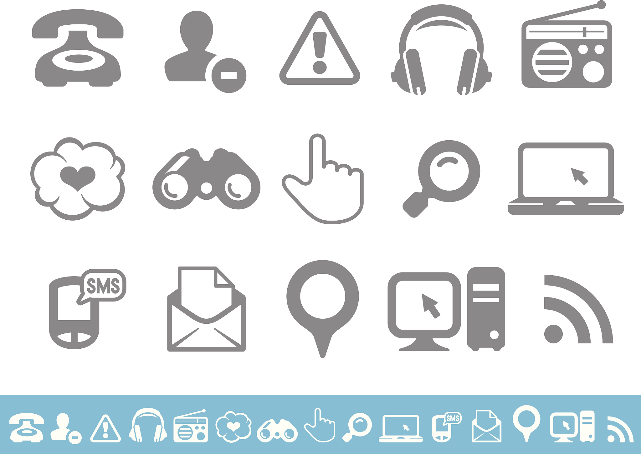 social media icons set