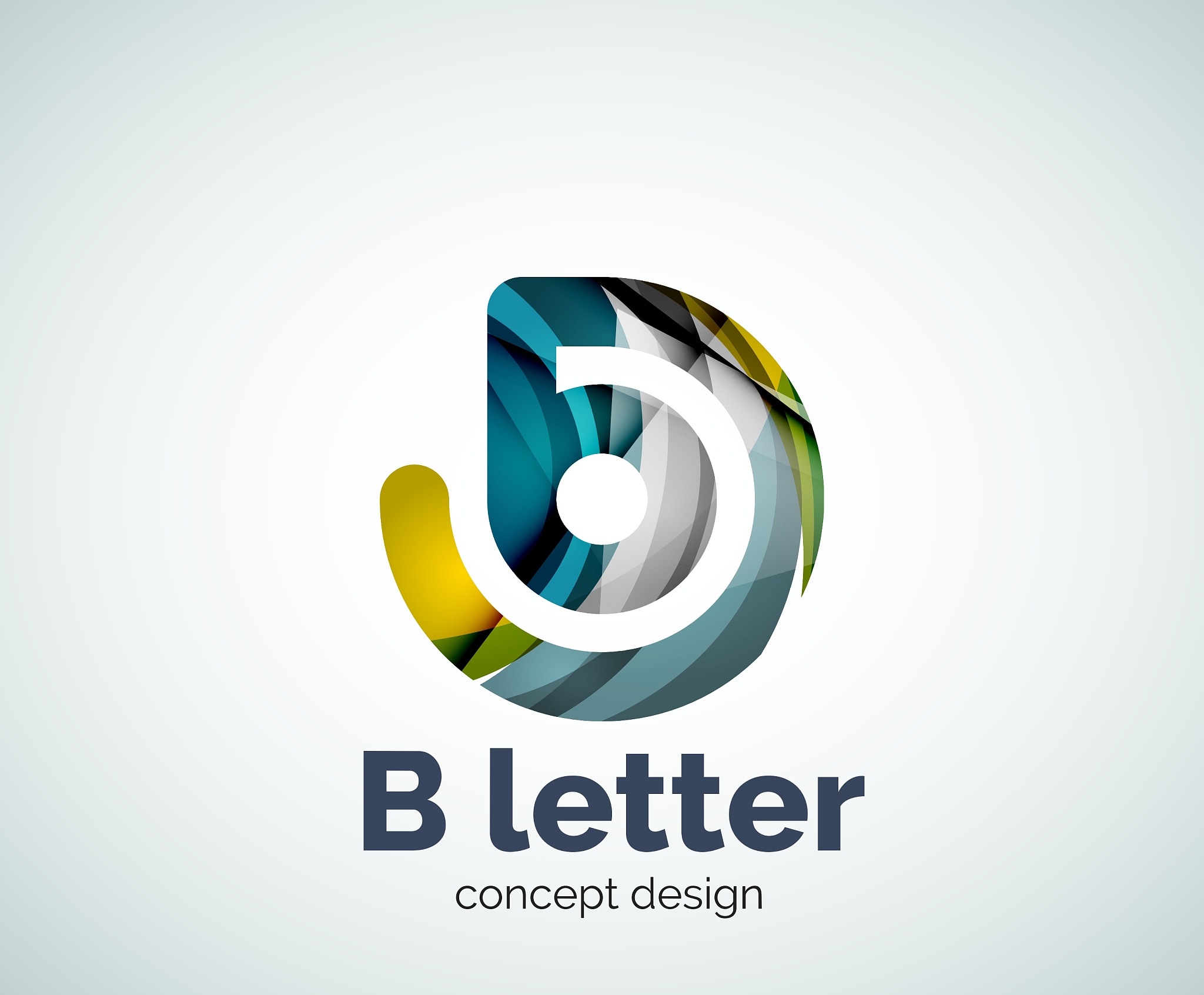 b letter concept logo template