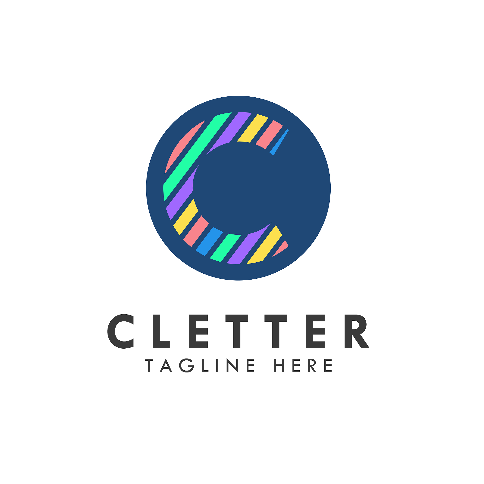 alphabet c letter logo and icon design template