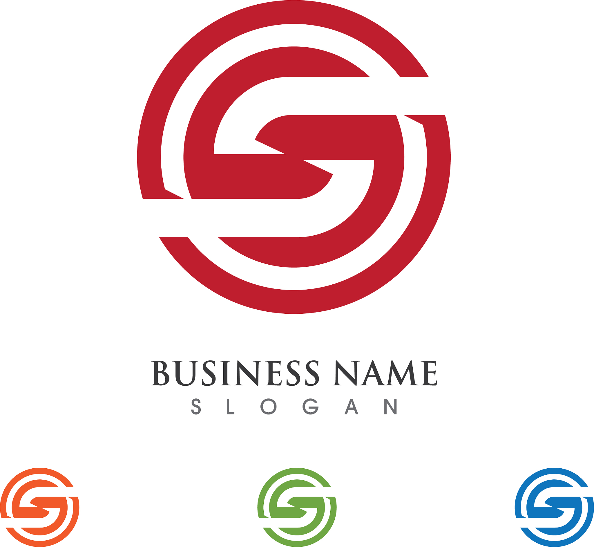 s letter logo template