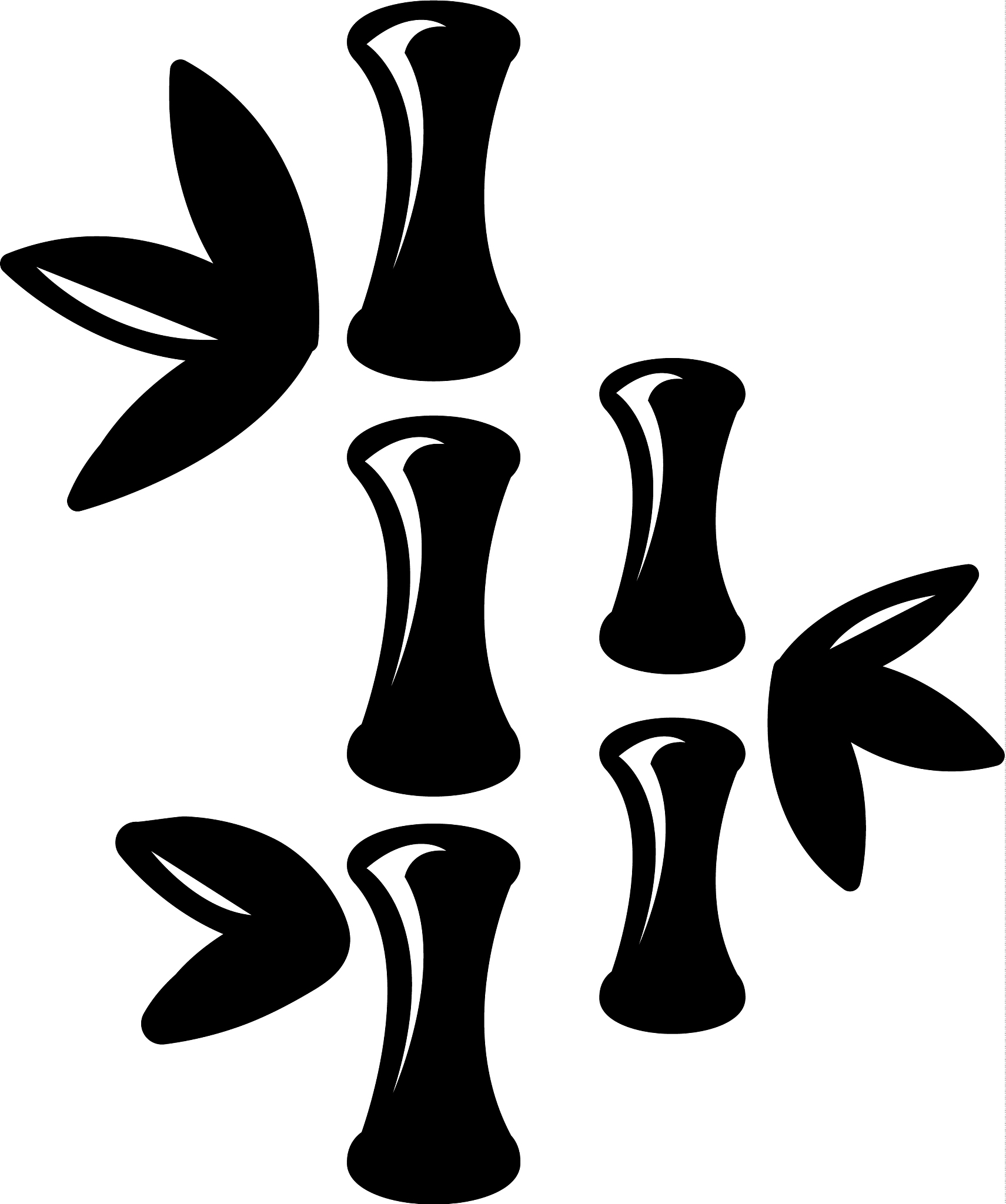 natural bamboo icon simple style