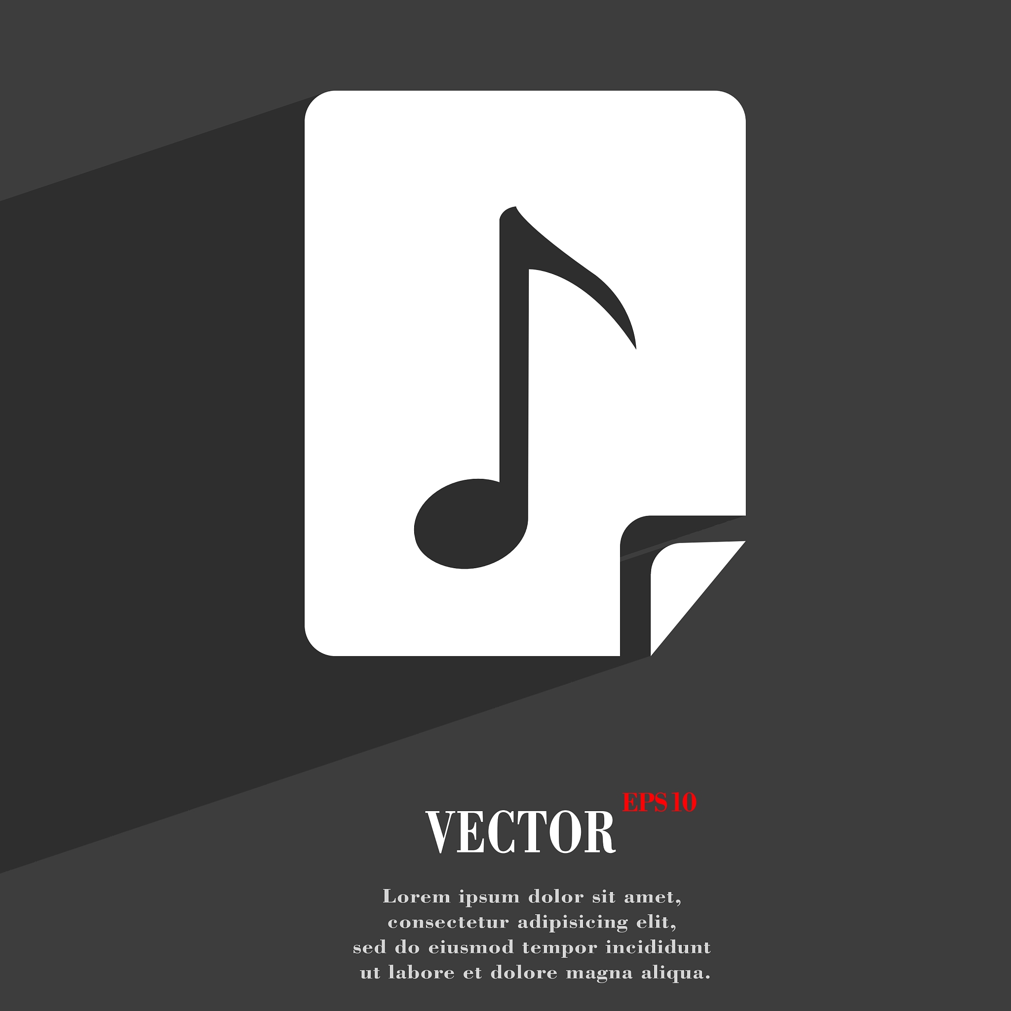 audio mp3 fileicon symbol flat modern web design