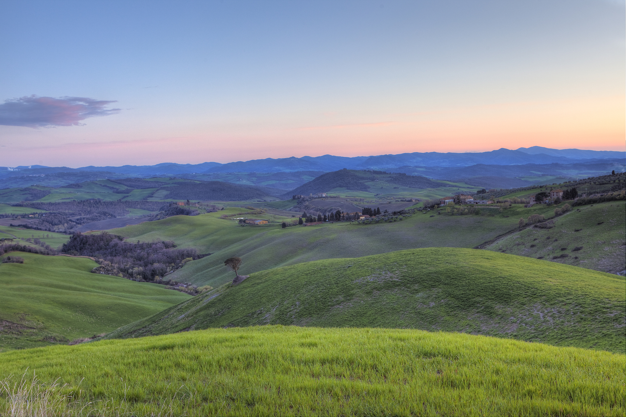 landscape near volterra, tuscany