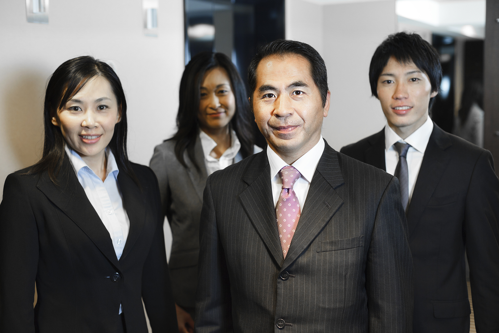 group of japanese business people
