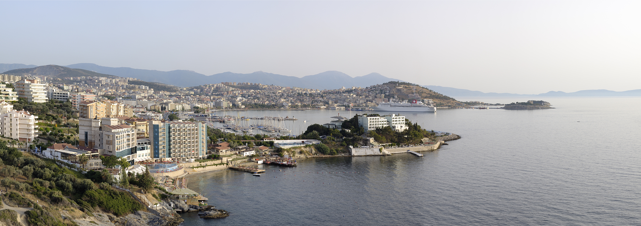 panoramic view of kusadasi, turkey