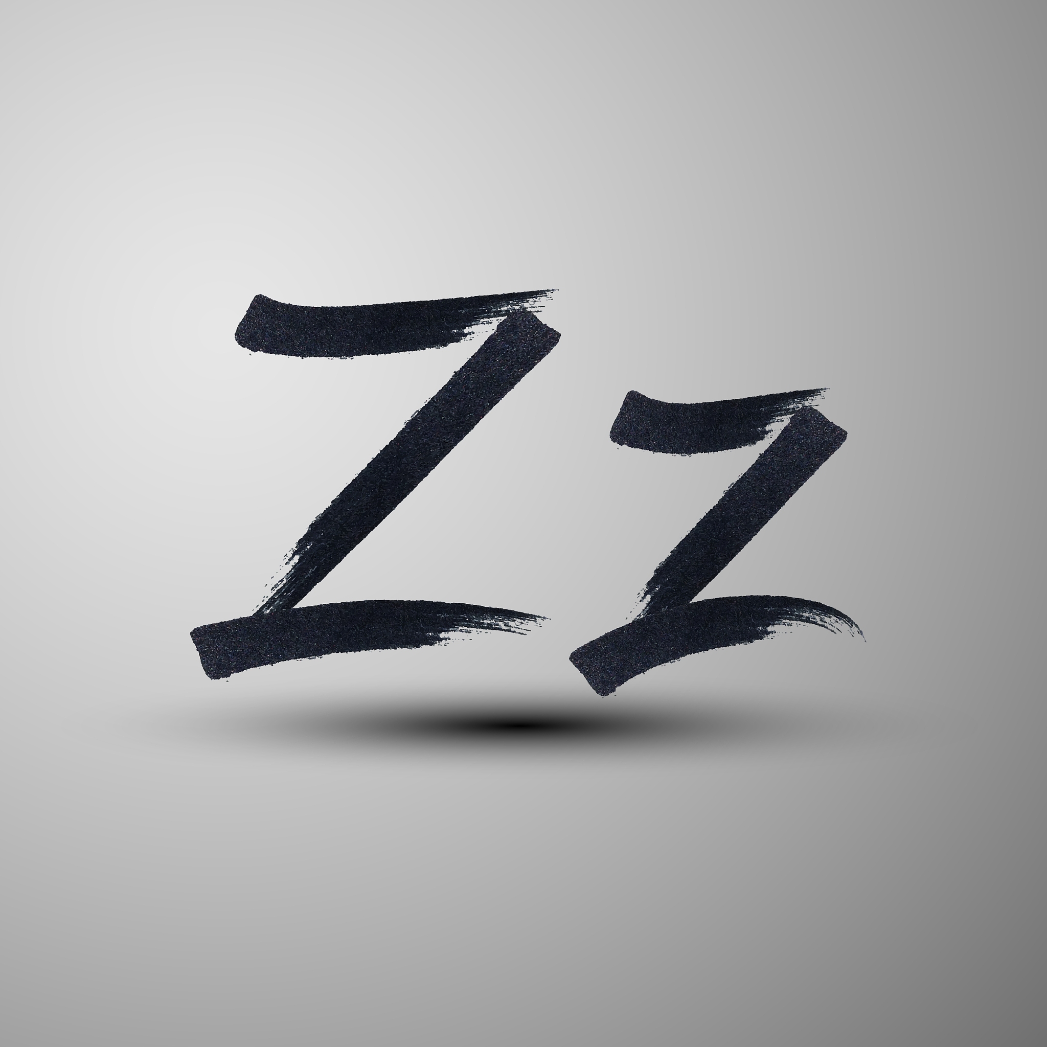 calligraphic hand-drawn marker or ink letter z