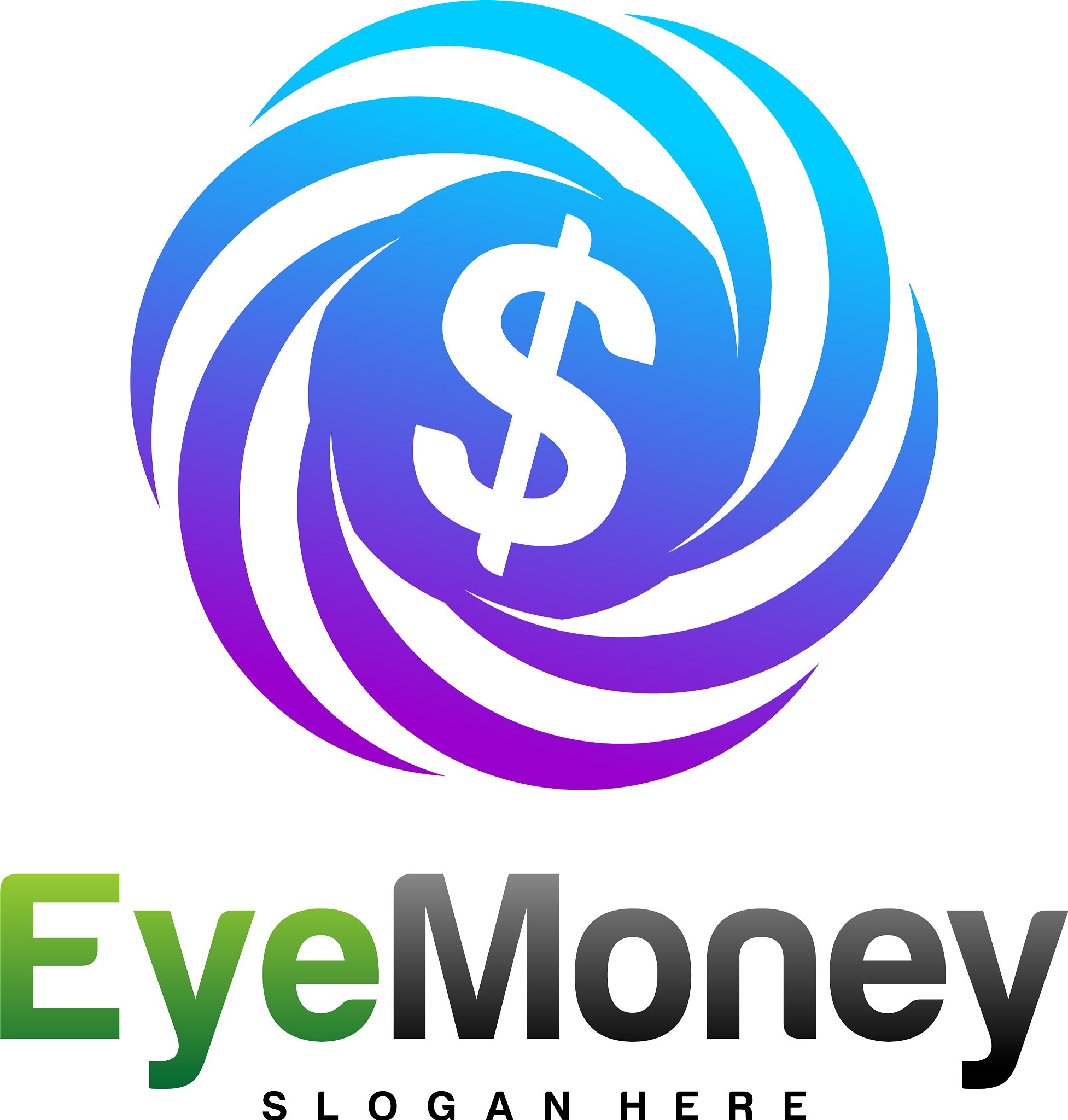 money eye logo design concept eye money logo
