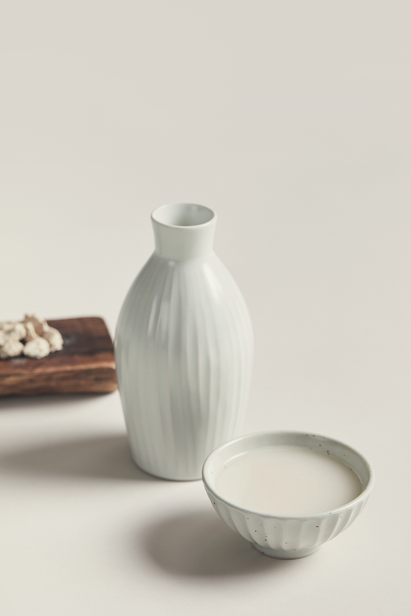 makgeolli, liquor, cup, bottle, raw rice wine