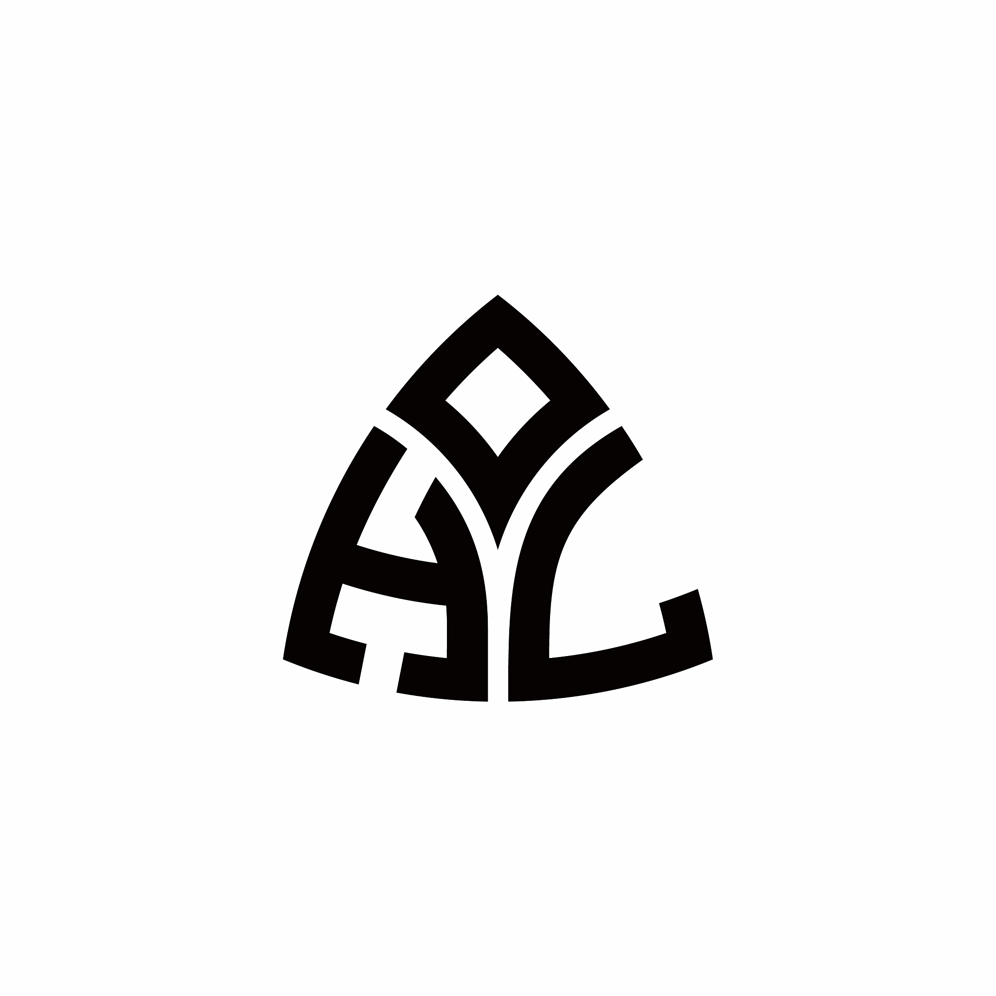 hl monogram logo with modern triangle style