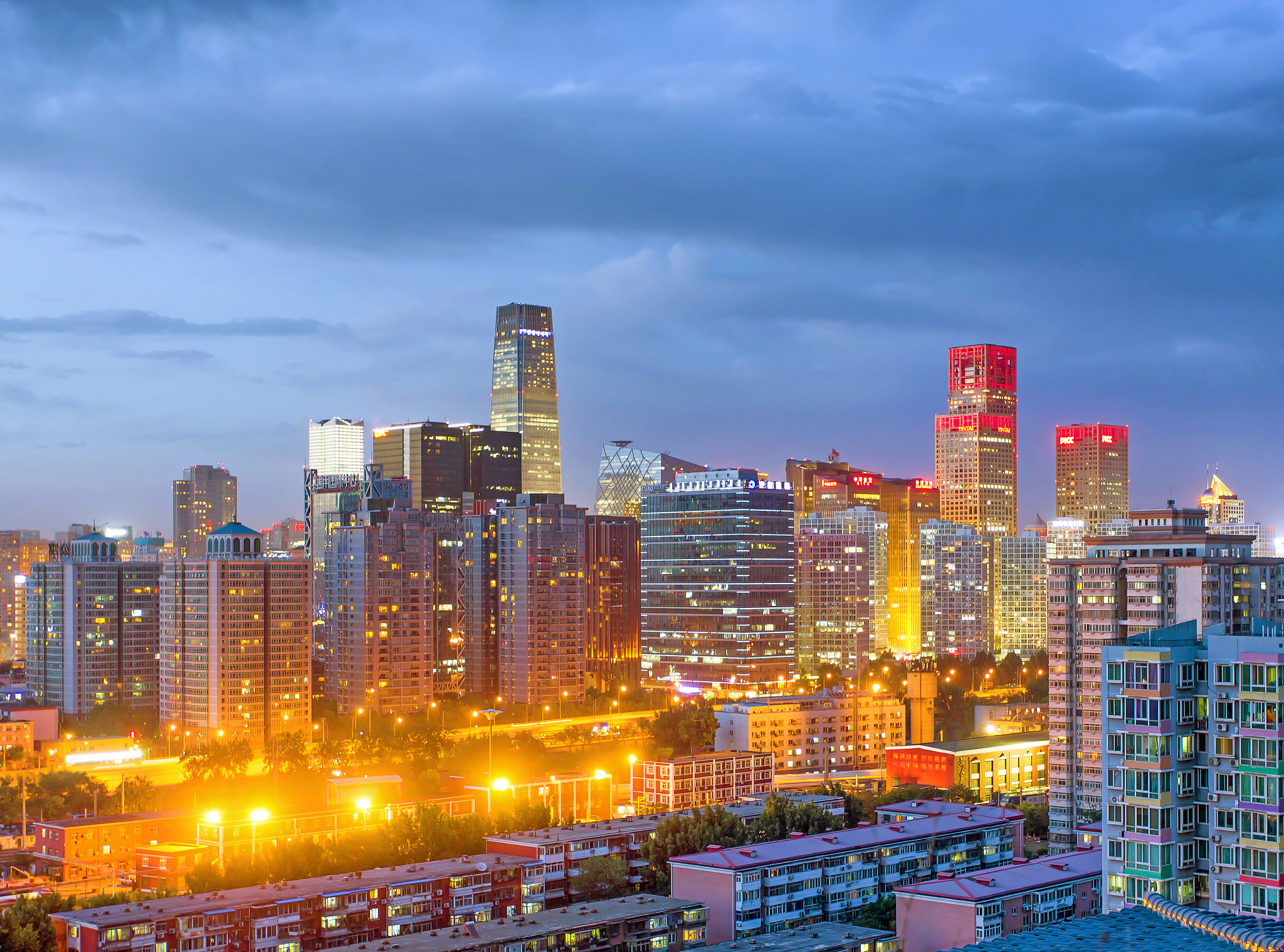 北京国贸夜景