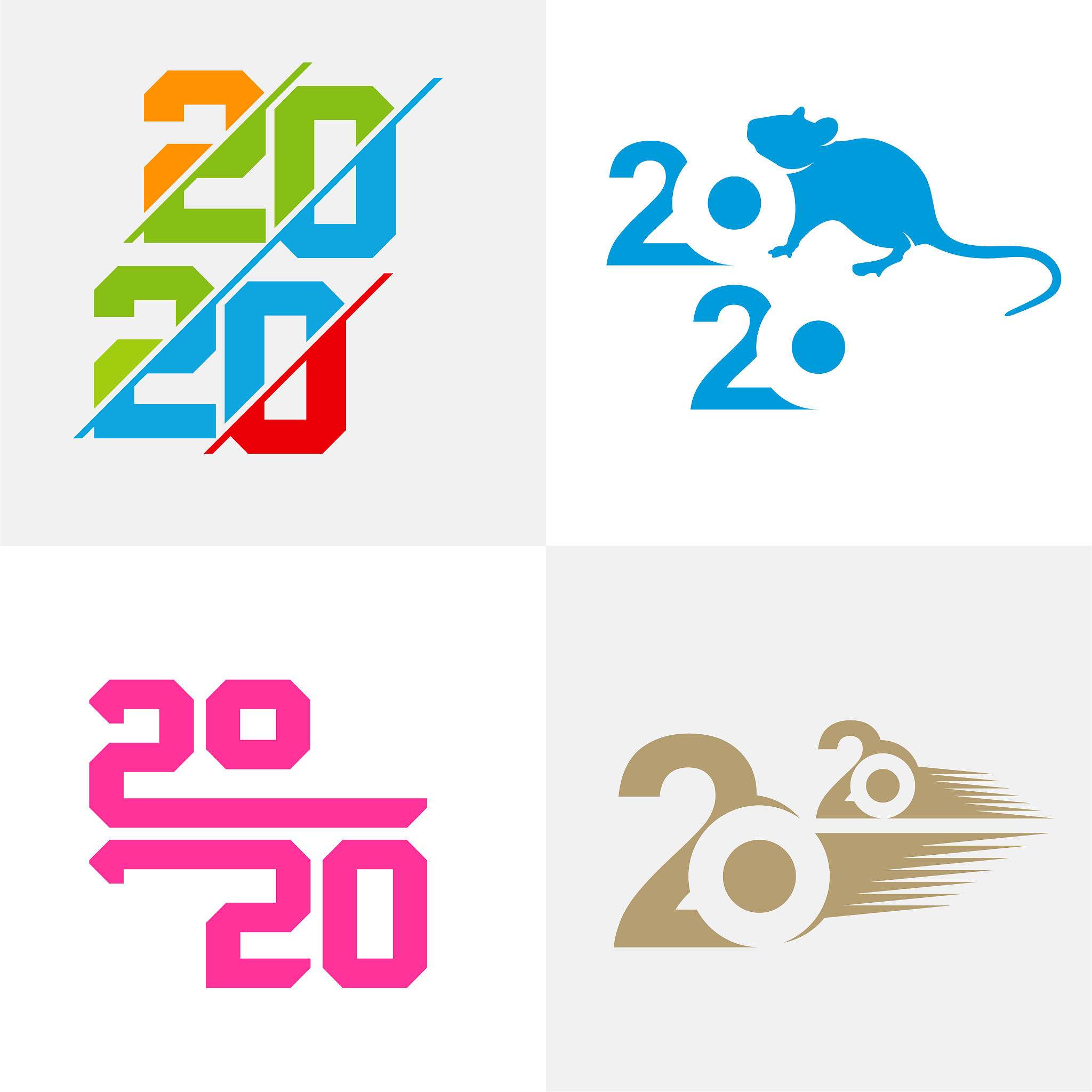 2020 logo design concept template icon symbol