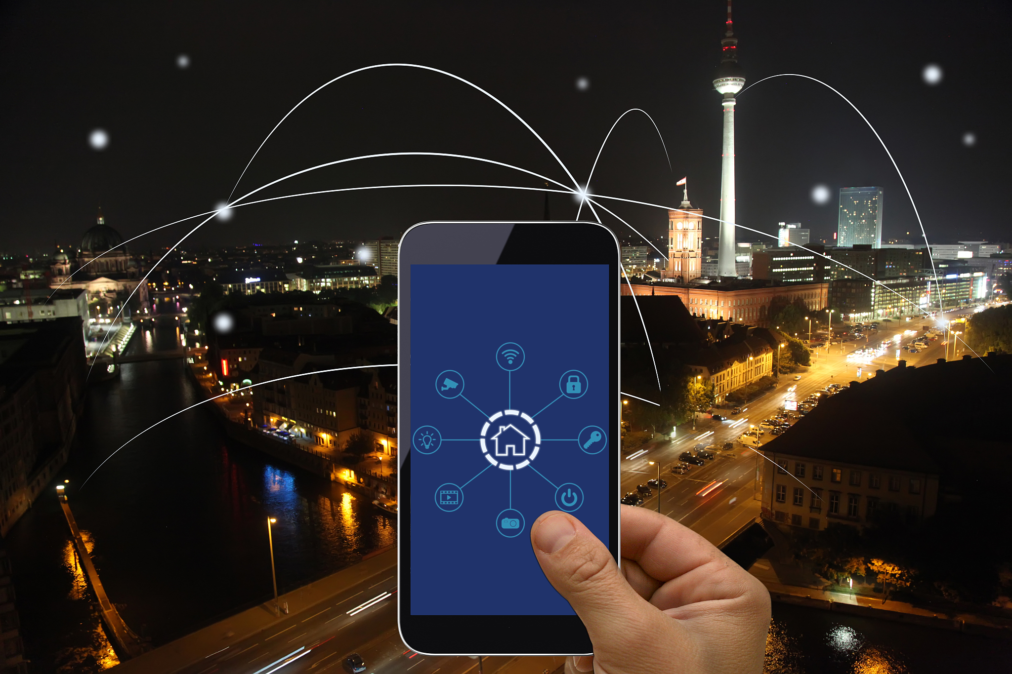 computer network connection smart city future internet technolog