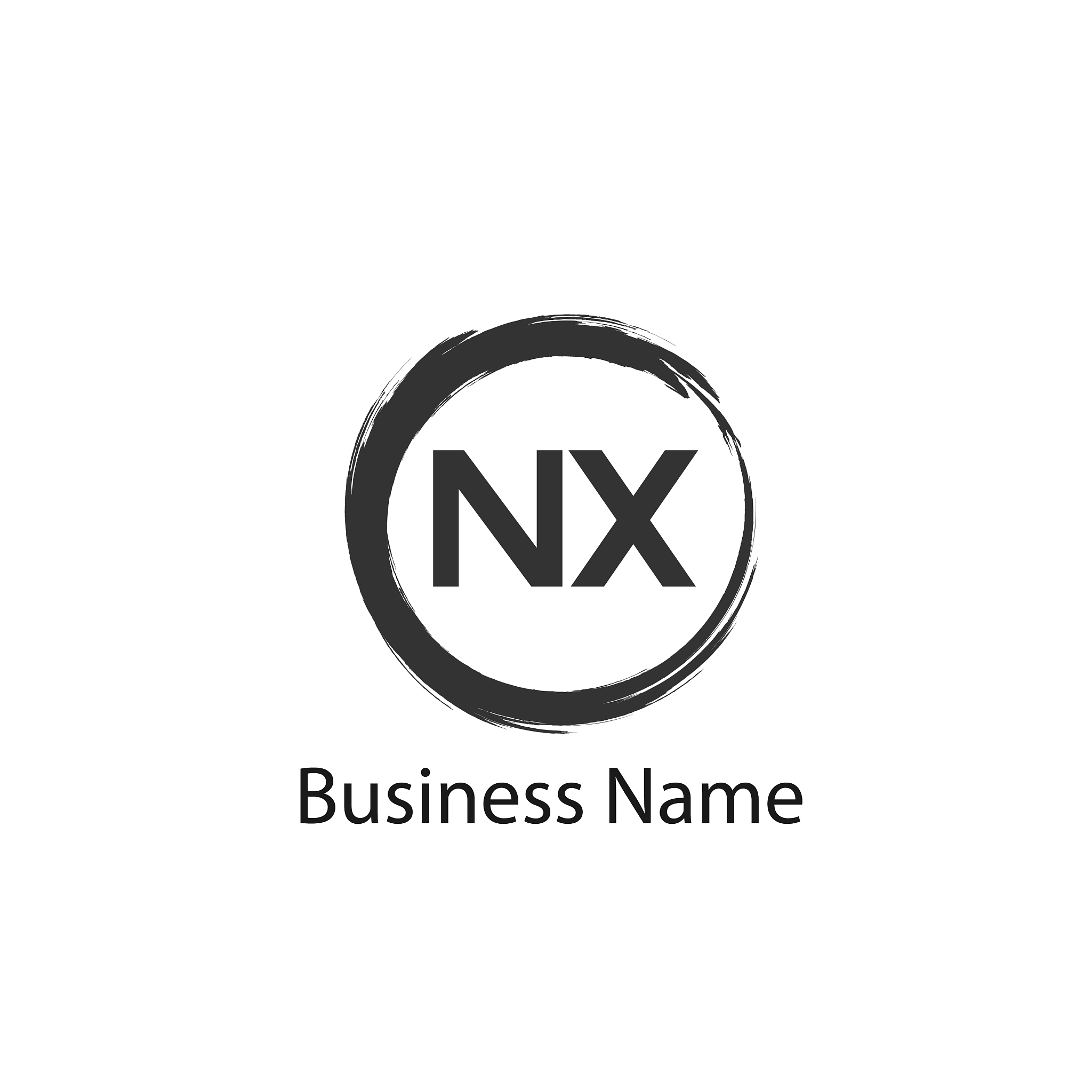 initial letter nx logo template design
