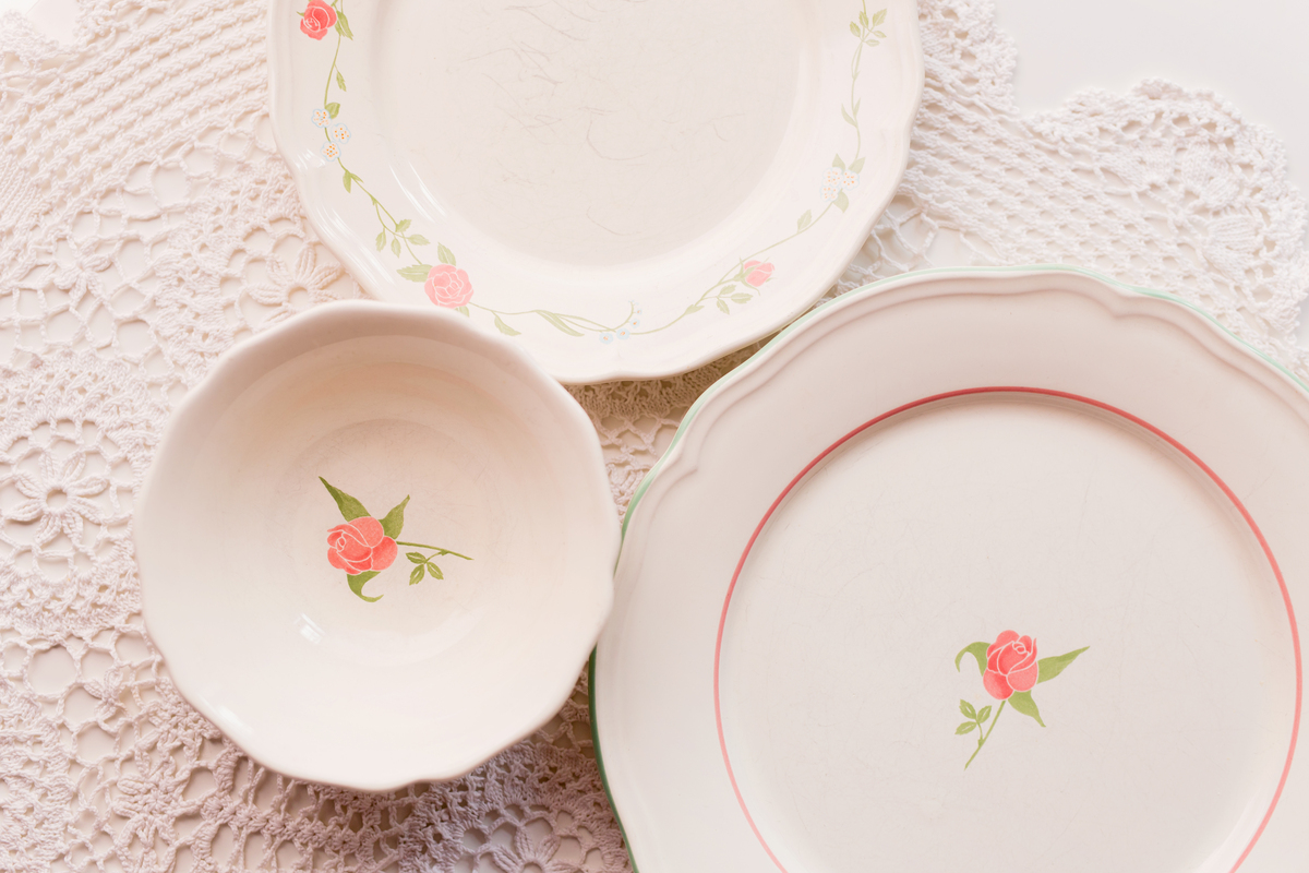 4 件套陶瓷咖啡勺 - 可爱花朵形状，糖果色，少女心甜品勺