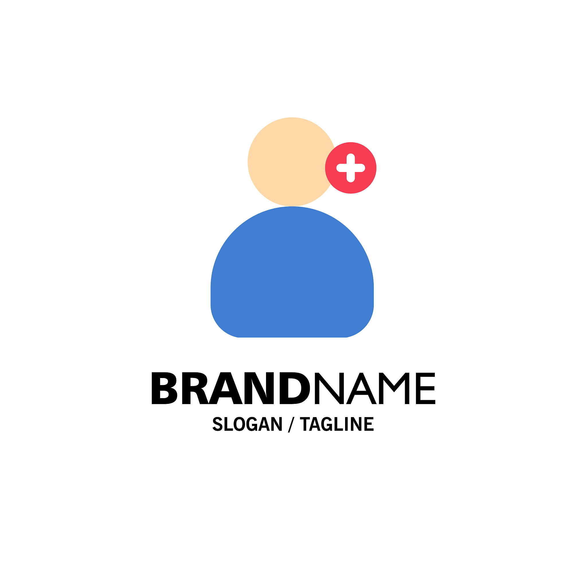 man work working medical business logo template
