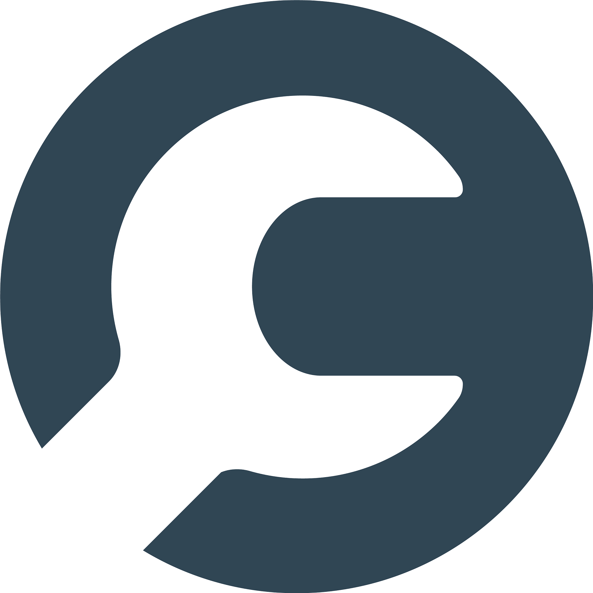 industrial wrench in circle logo design concept