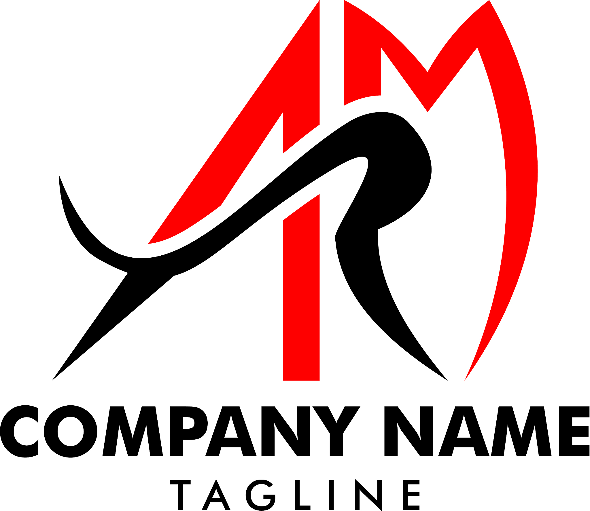 initial letter arm logo template design