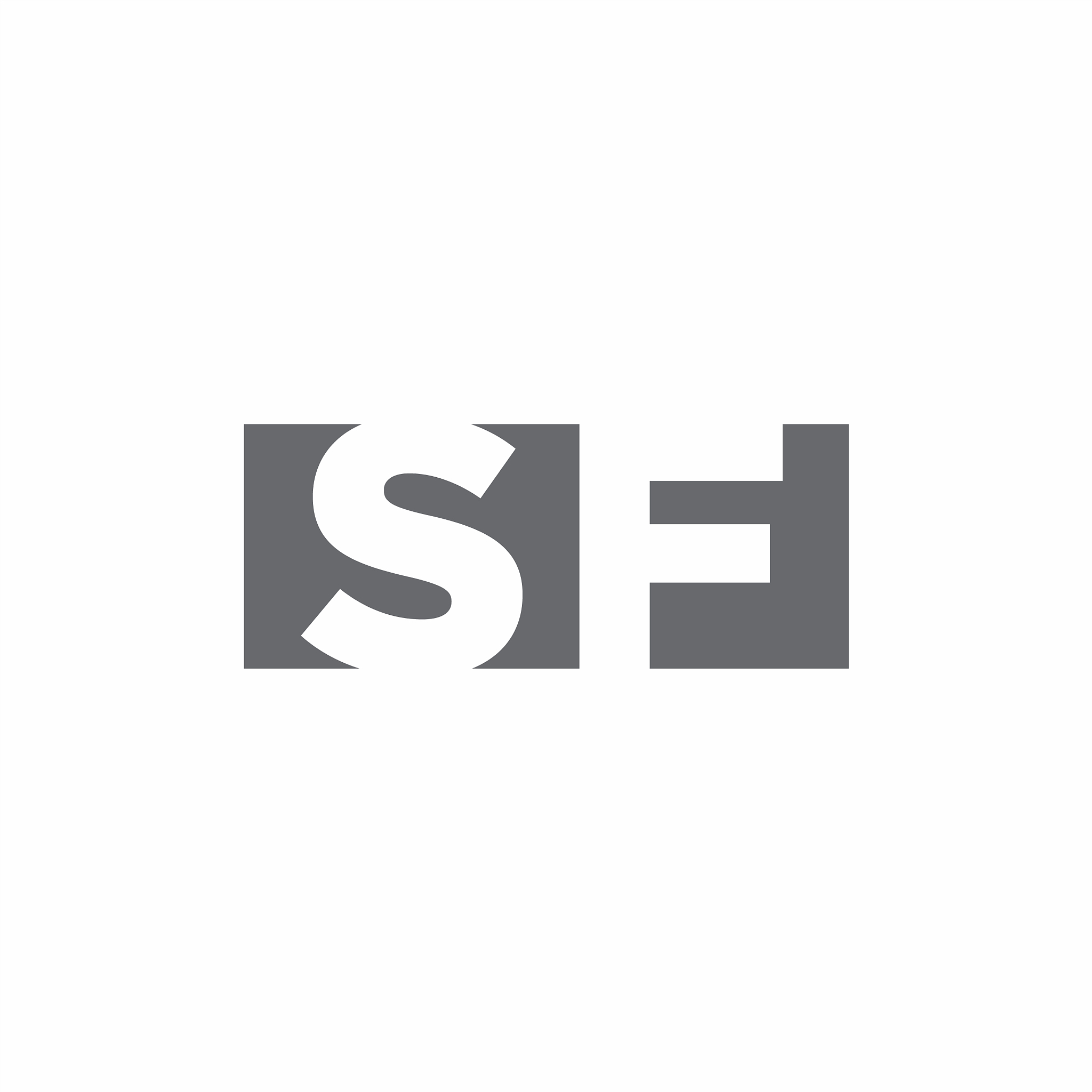 sf logo monogram with negative space style design