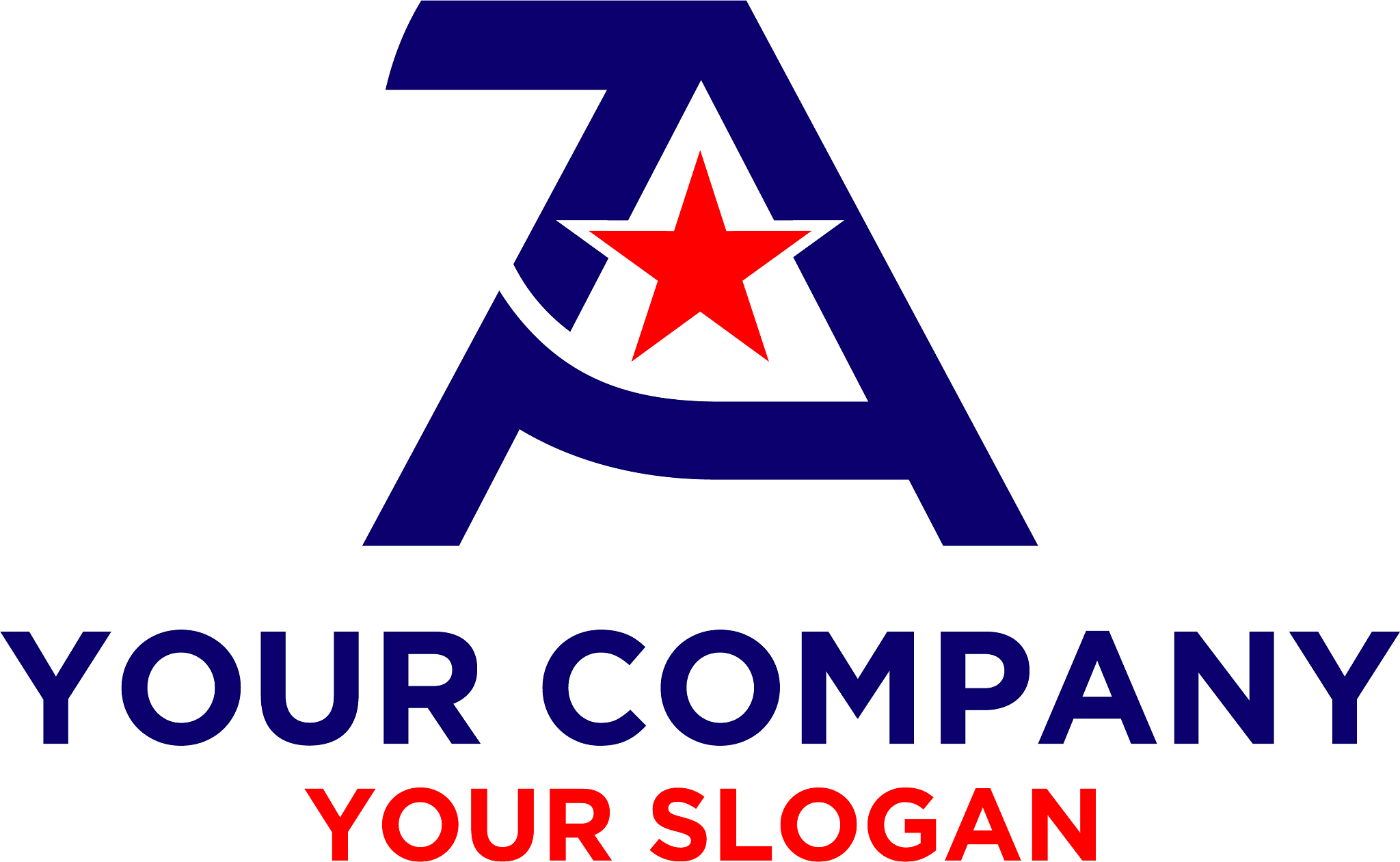 seven a star logo design