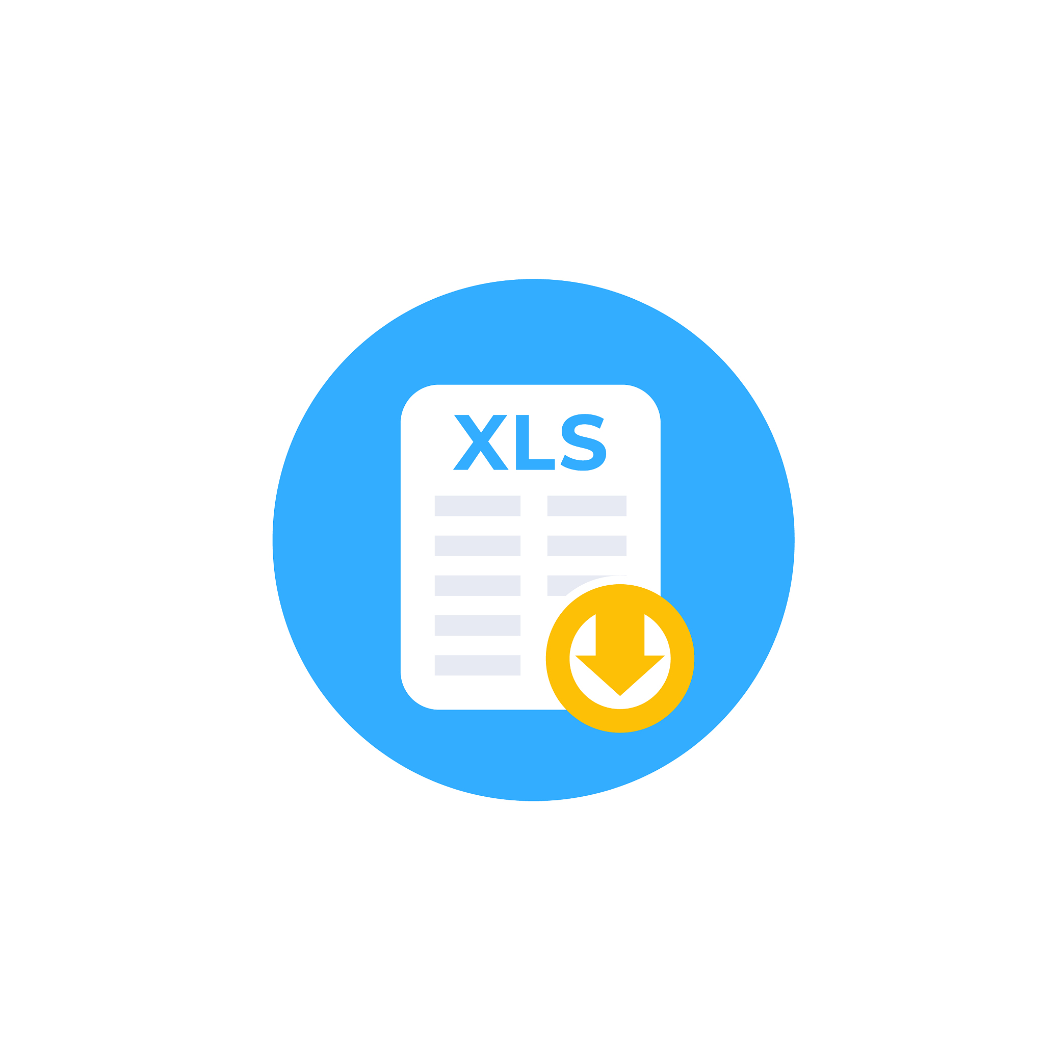 download xls document file icon