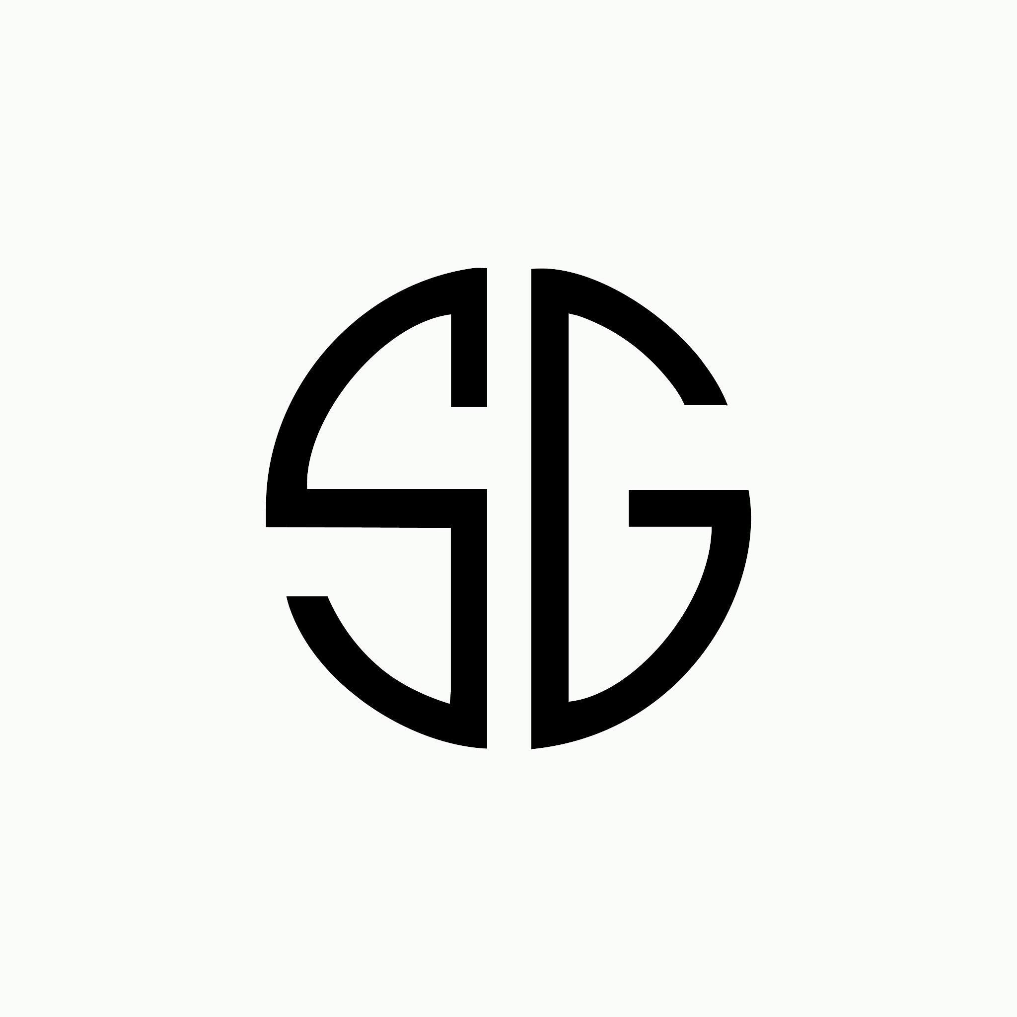initial letter sg or gs logo design template