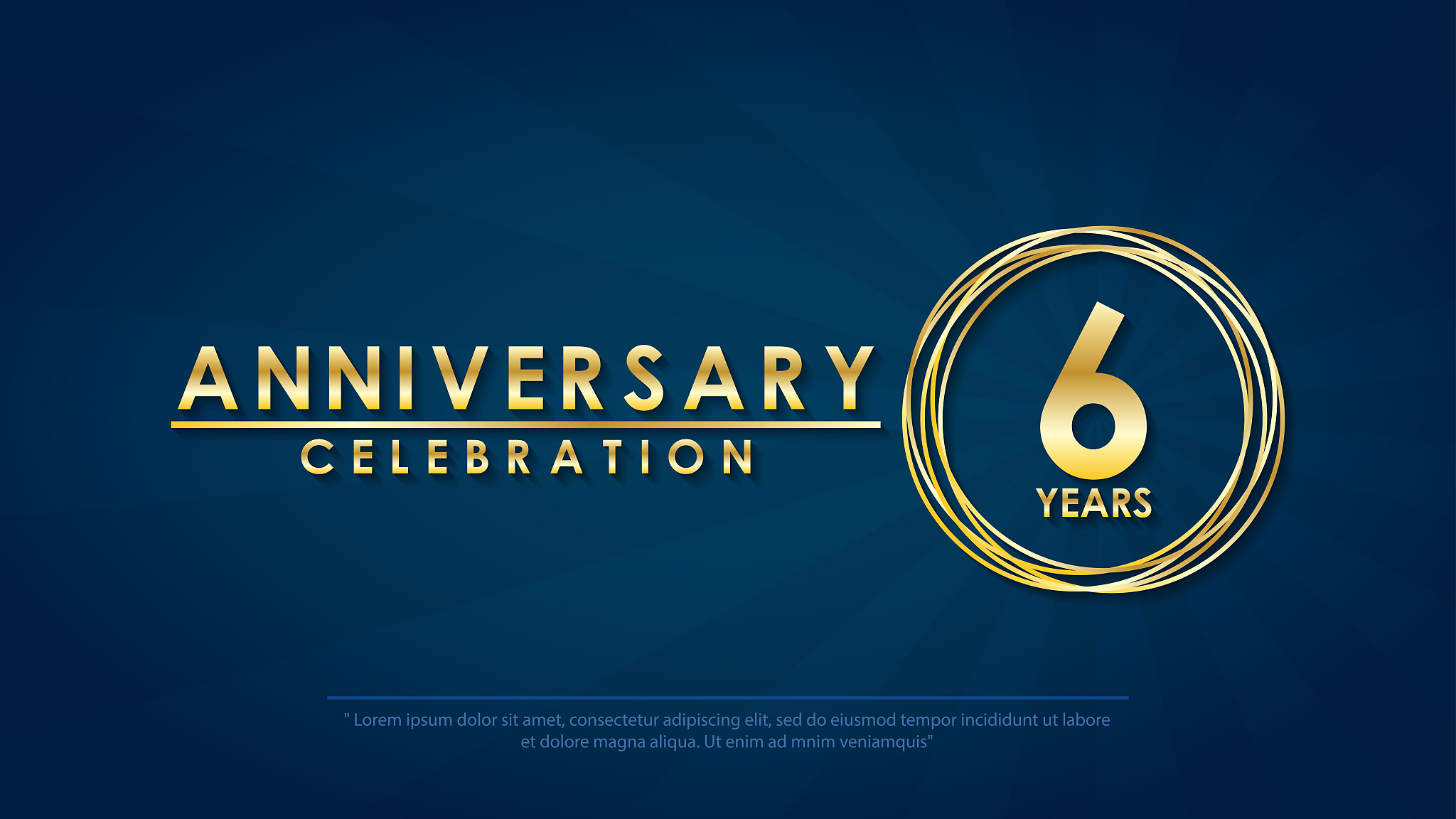 anniversary celebration emblem 6th years. anniversary logo with 