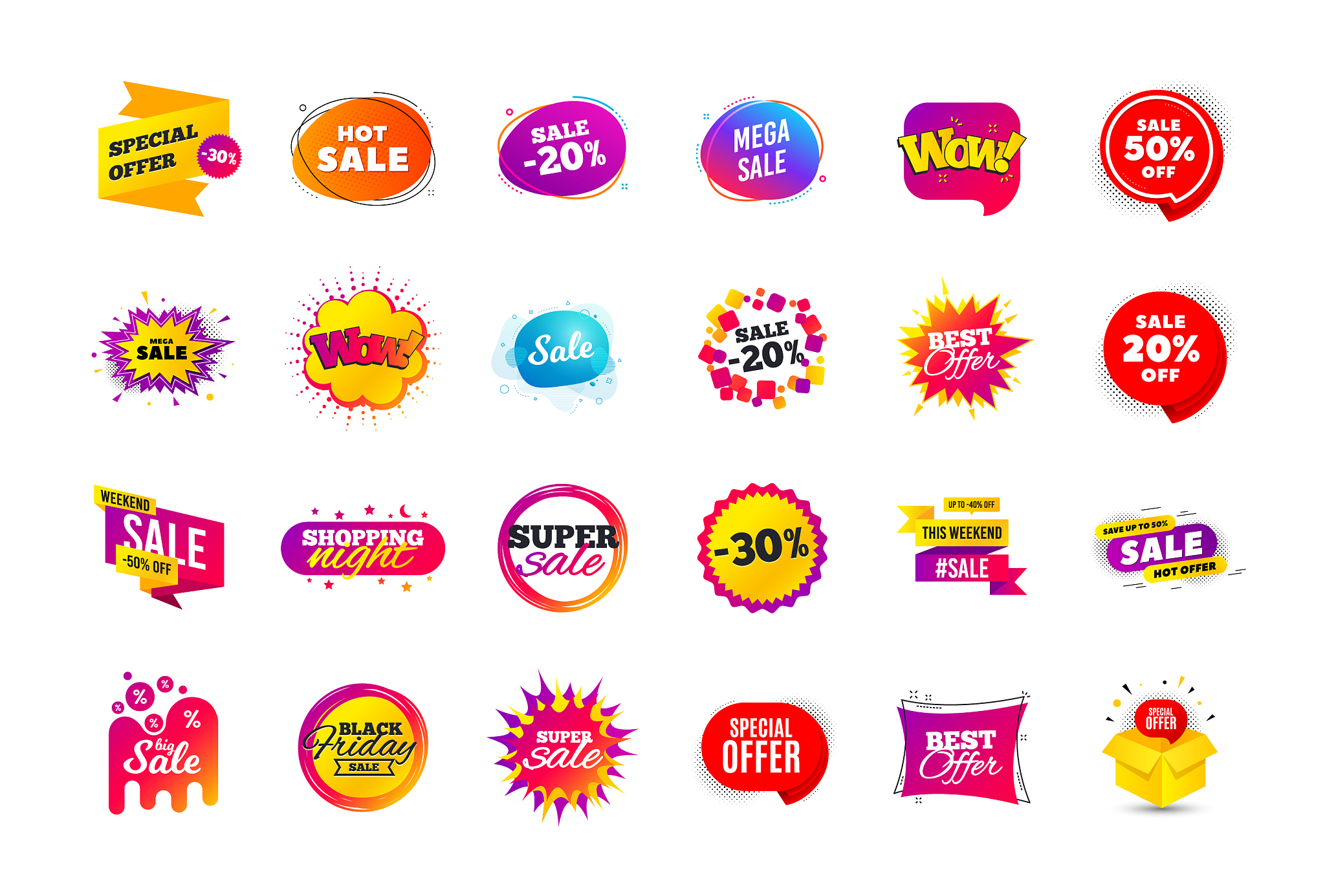 sale banner badge special offer discount tags