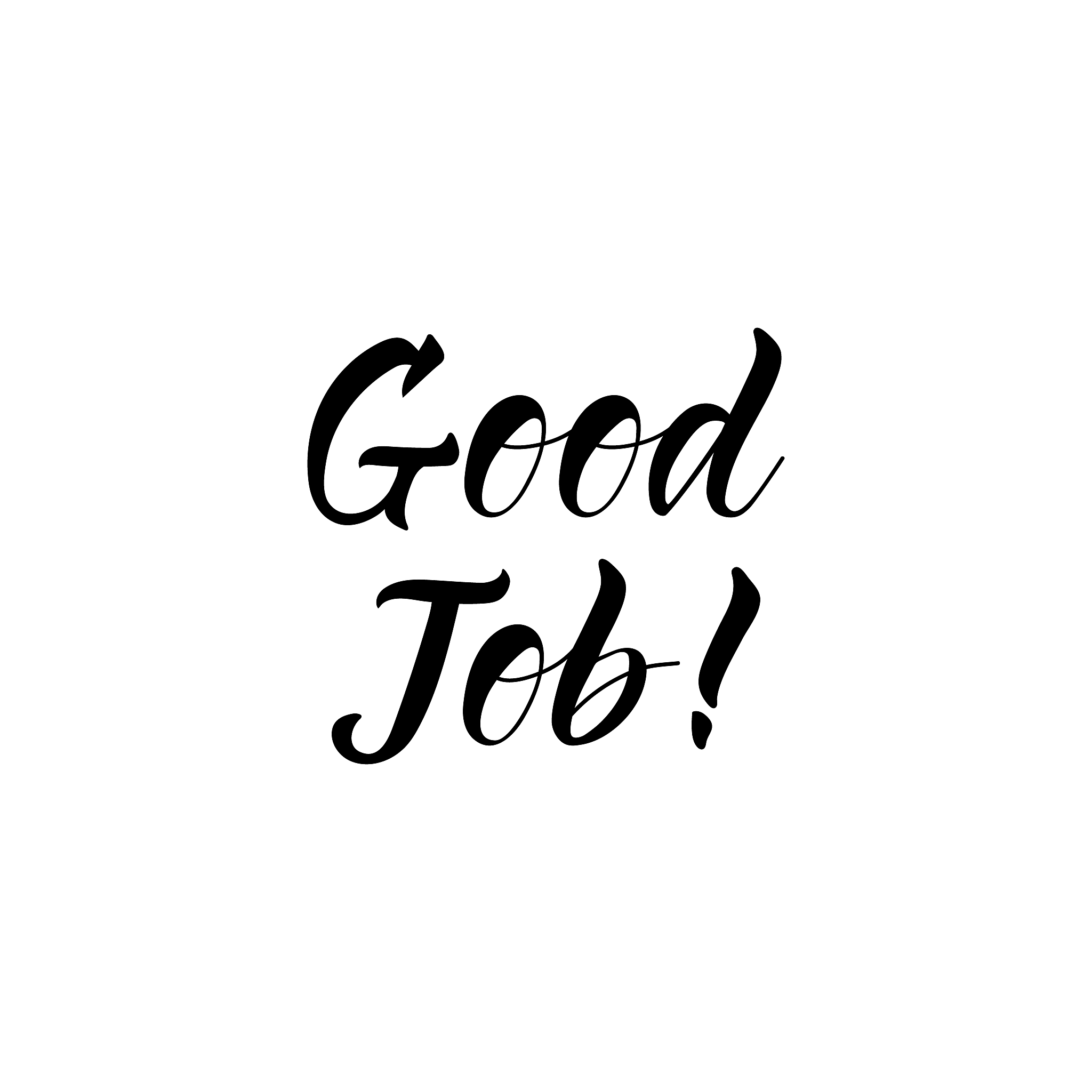 good job. vector illustration. lettering. ink illustration.