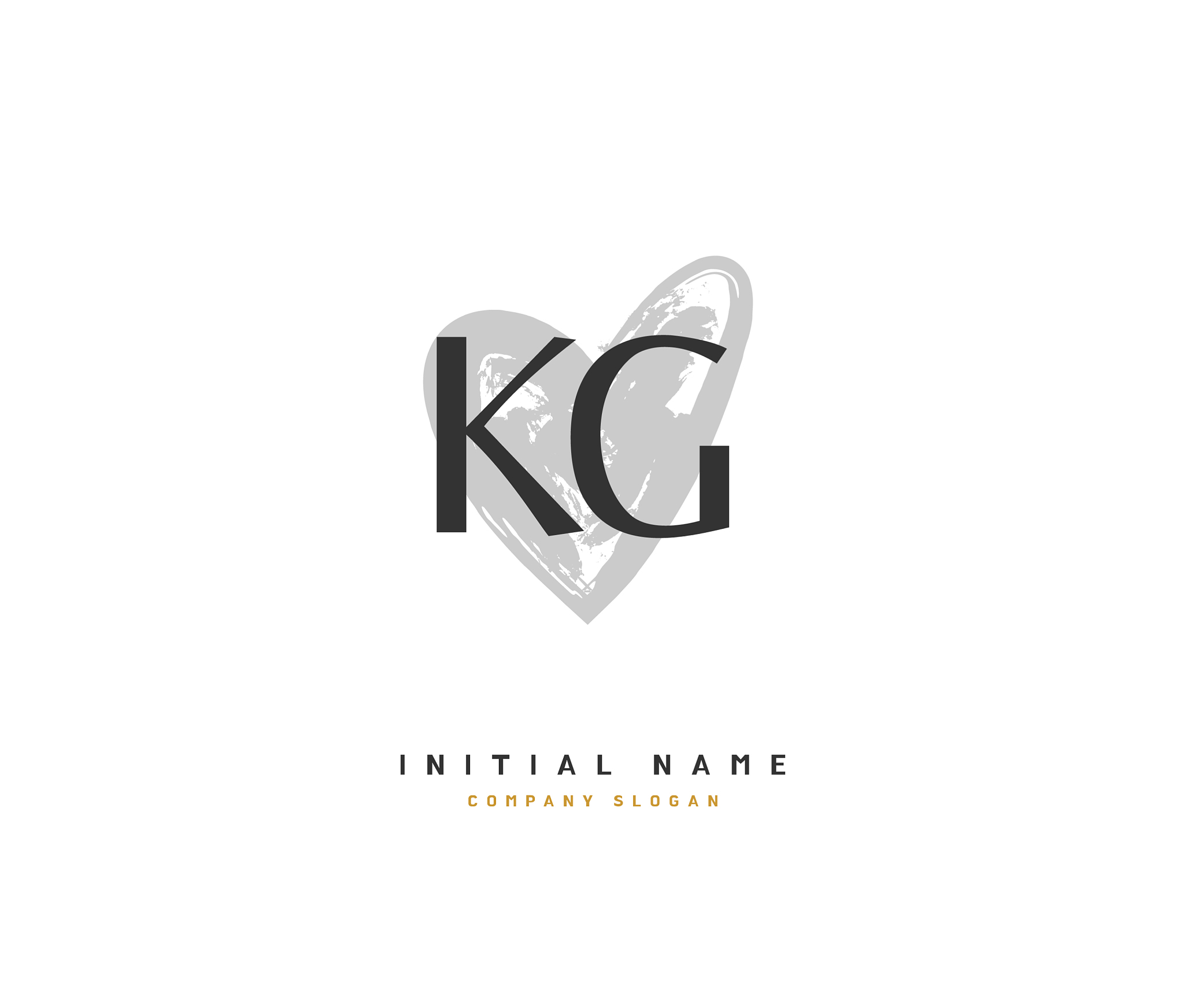 k g kg beauty initial logo handwriting logo of