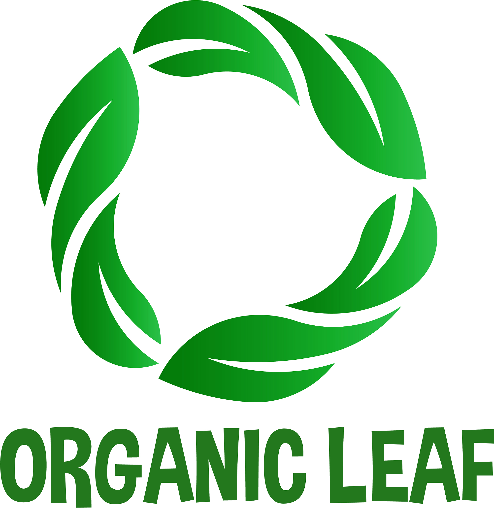 organic leaf circle logo