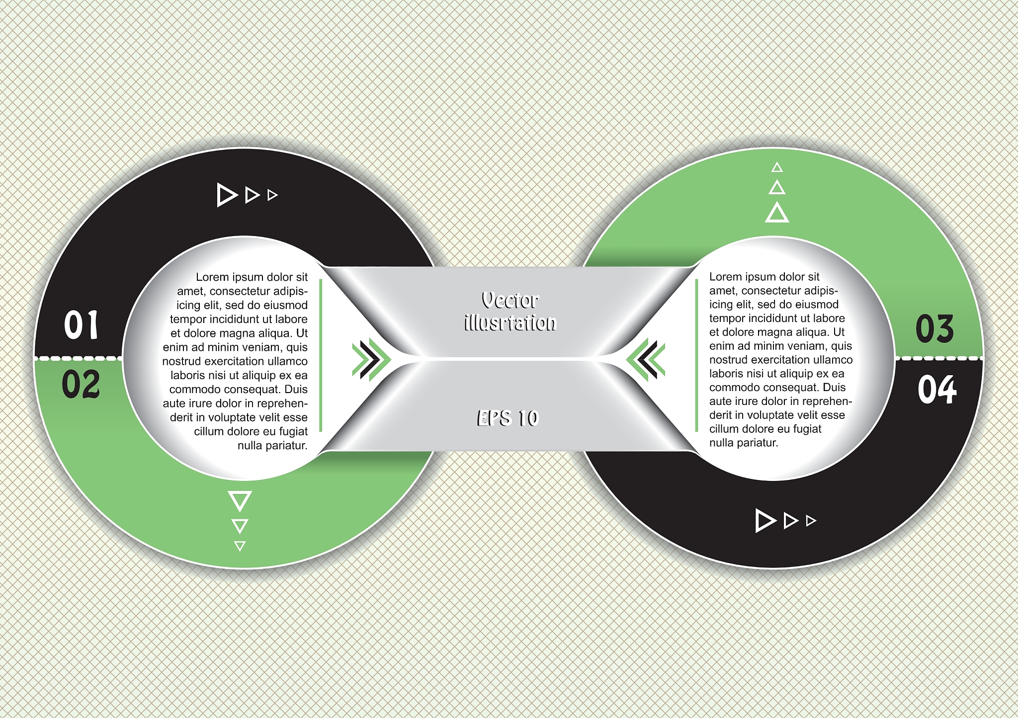 modern infographics template circle design