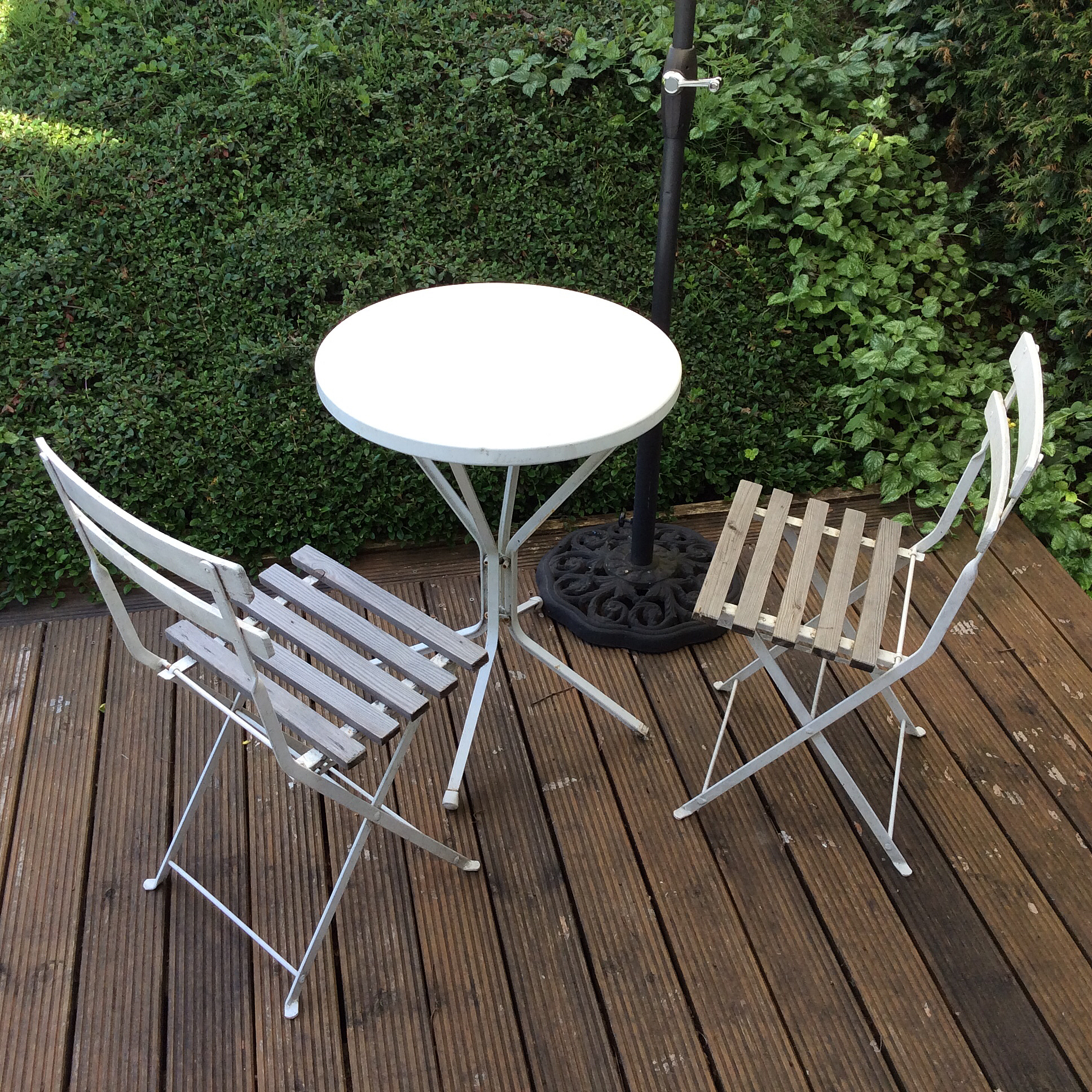 7 Piece Patio Dining Set: Black Folding Table & Chairs - Perfect for Outdoor Entertaining