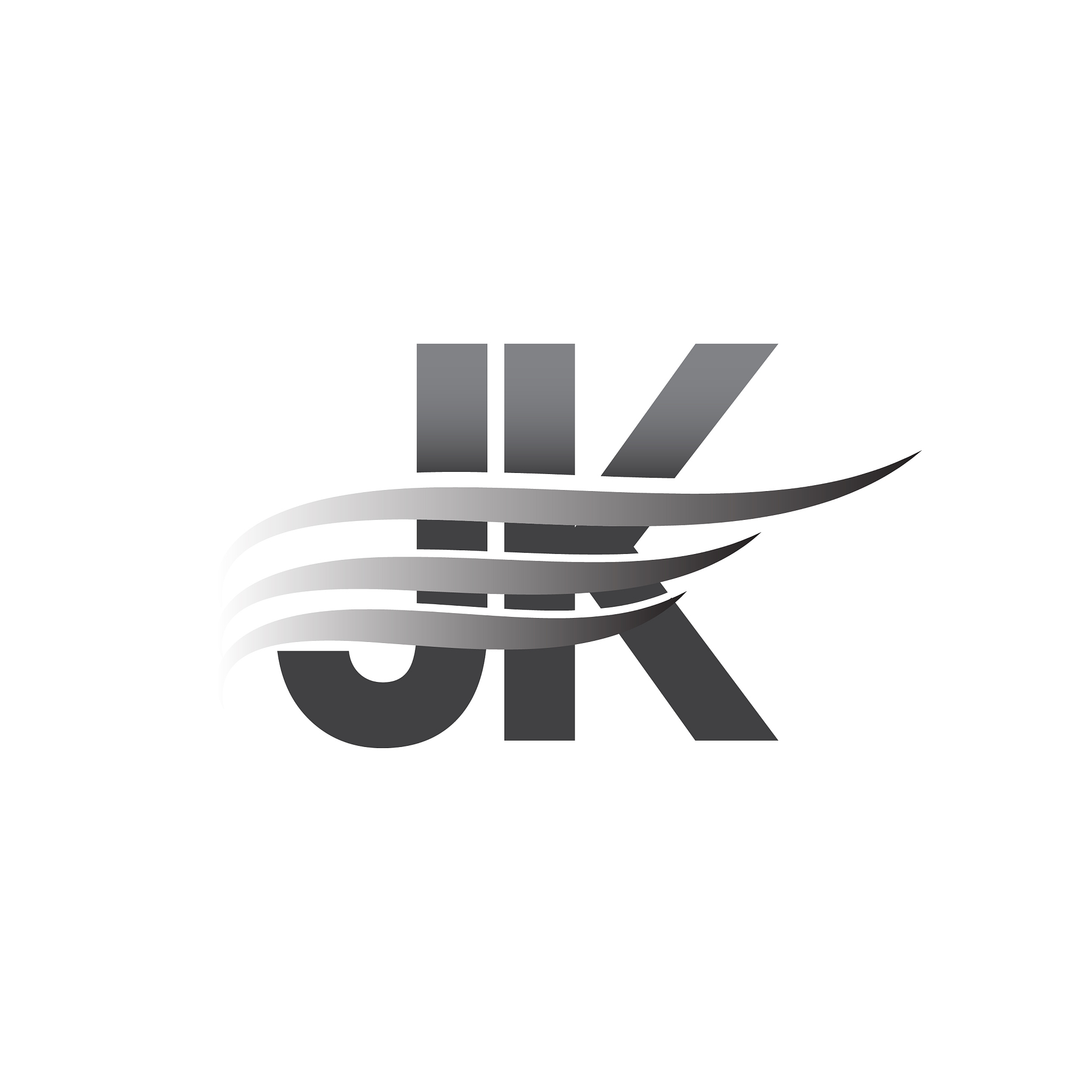 initial letter, grey color vector logotype