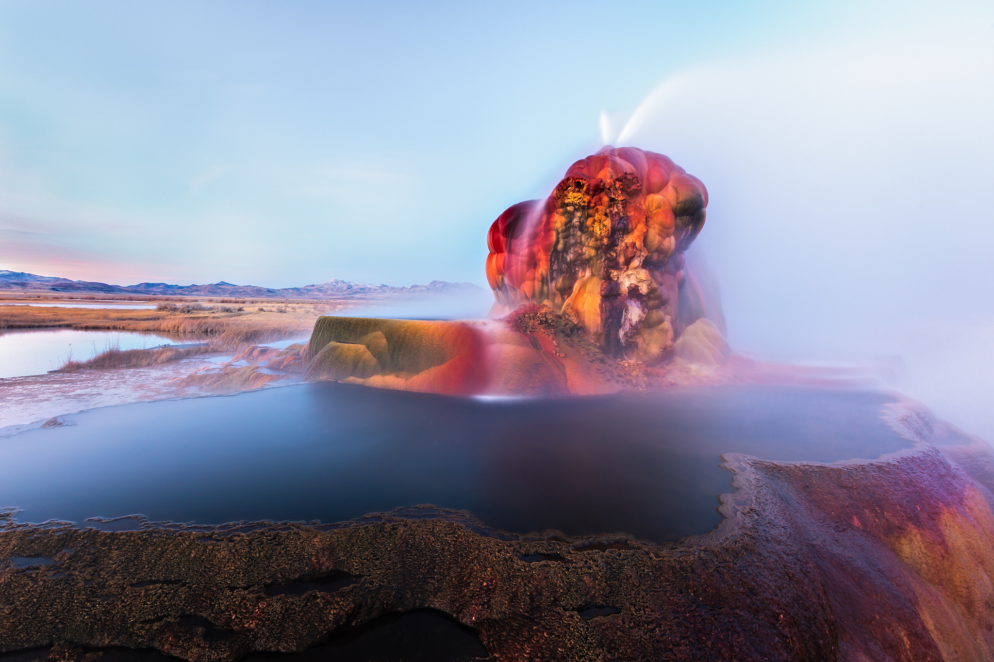 behind the curtain, fly geyser