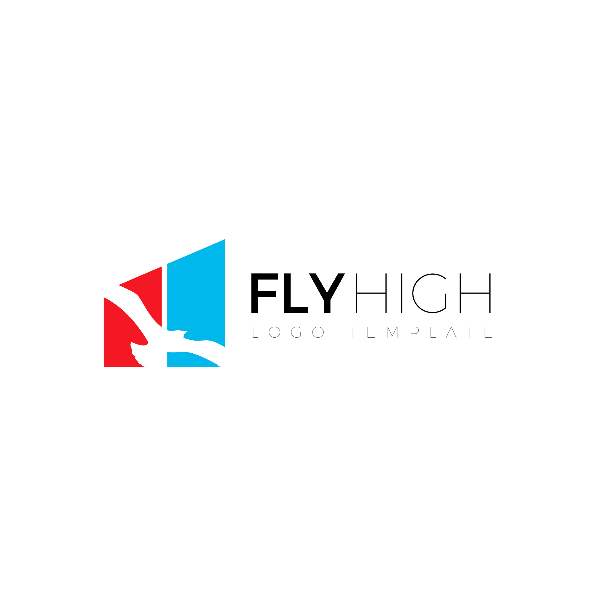 fly high financial investment symbol logo design