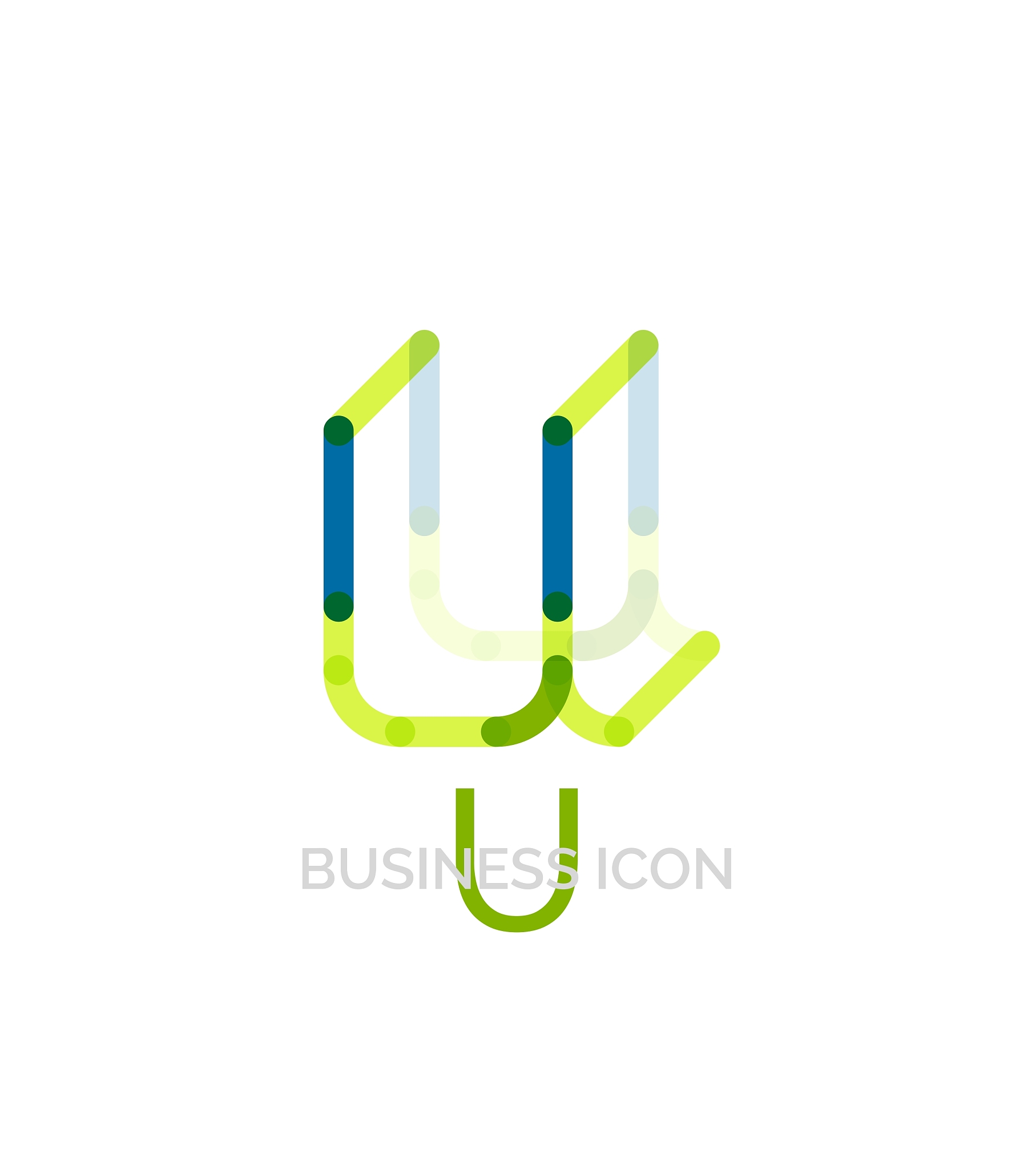 minimal u font or letter logo design
