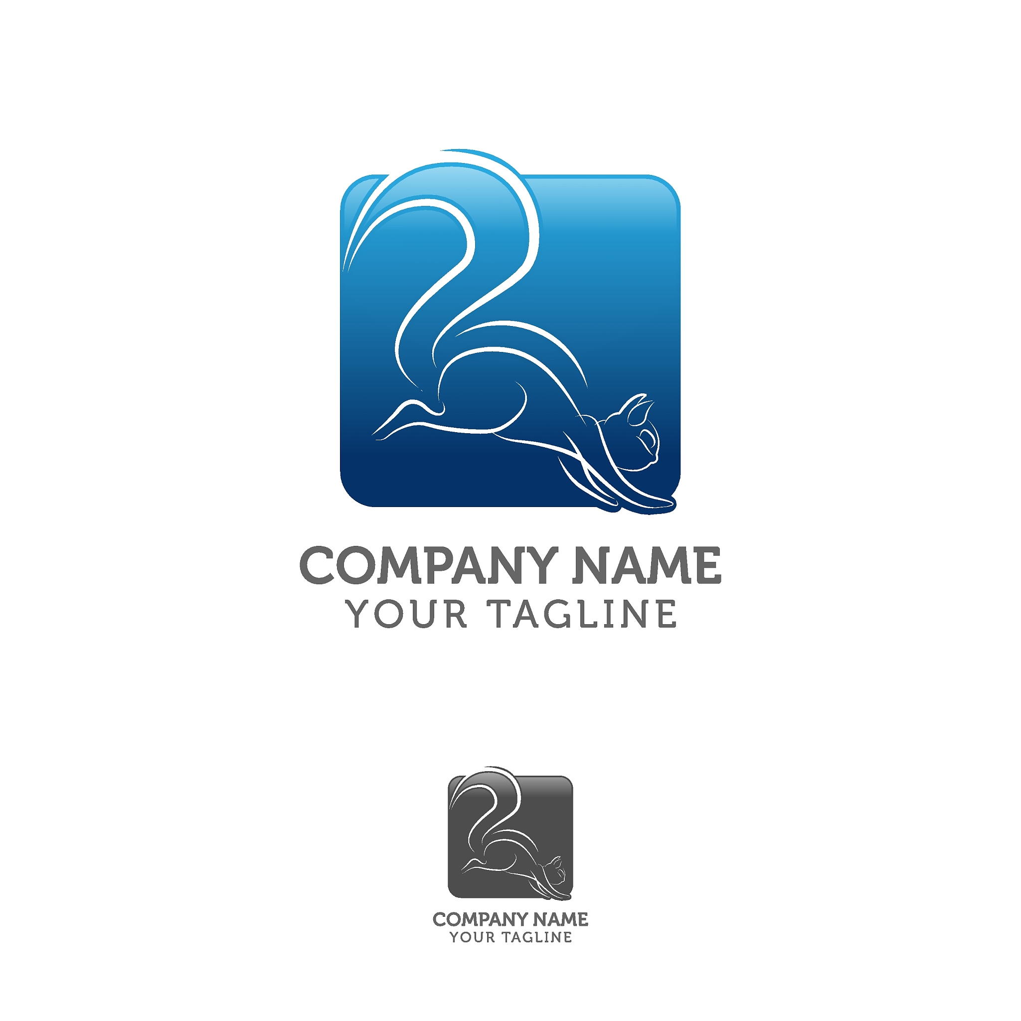 simple drawing art squirrel landing logo design inspiration