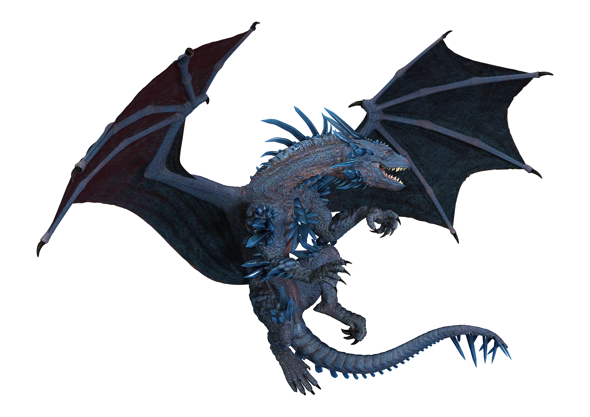 3d illustration fantasy dragon on white