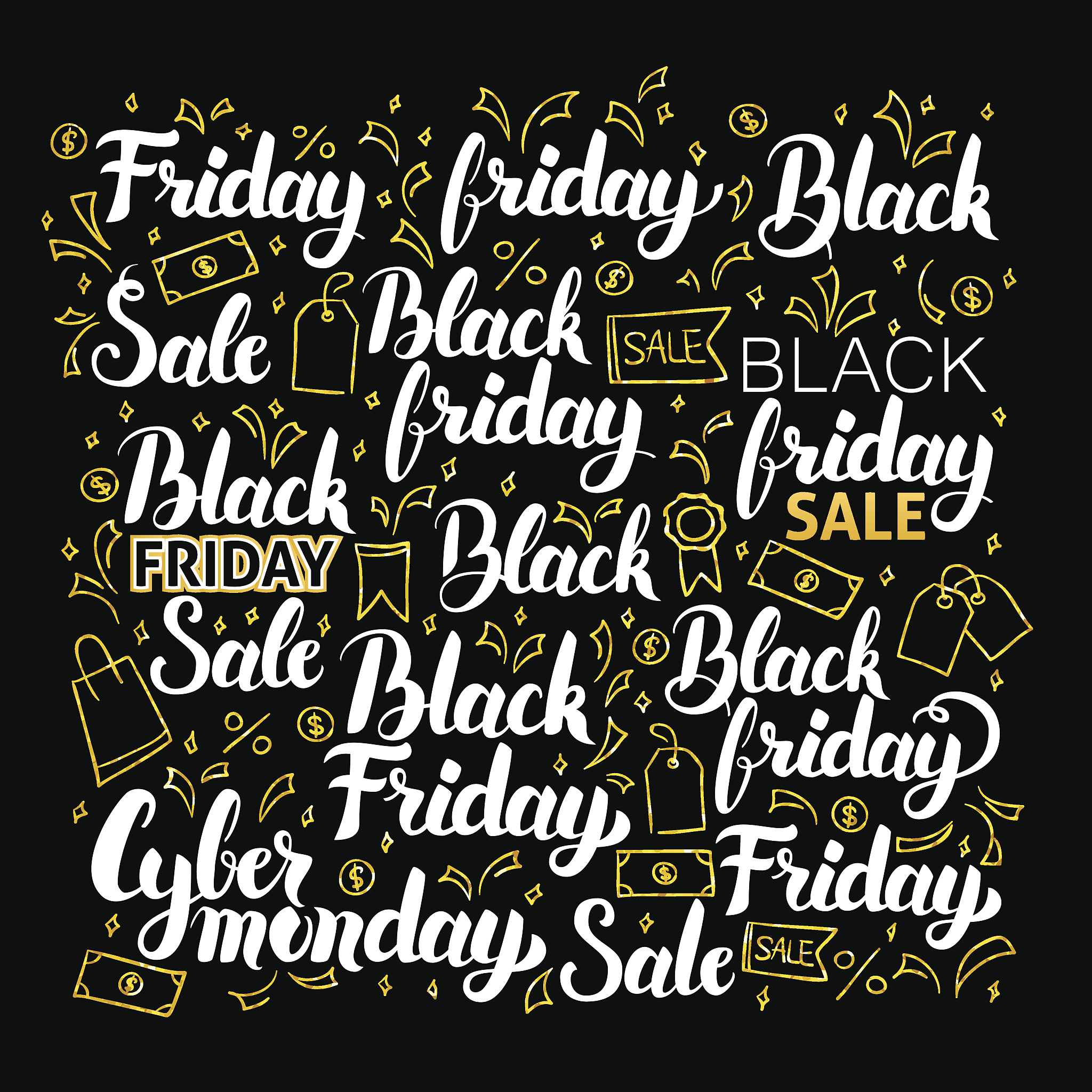 black friday calligraphy design
