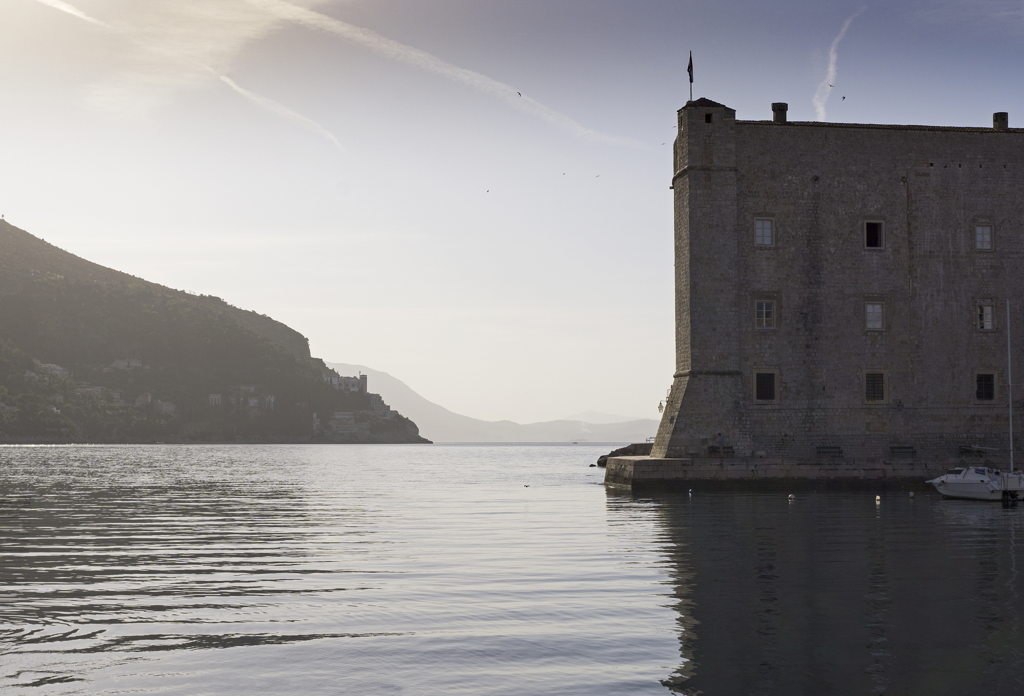 dubrovnik harbour and fort st. ivana