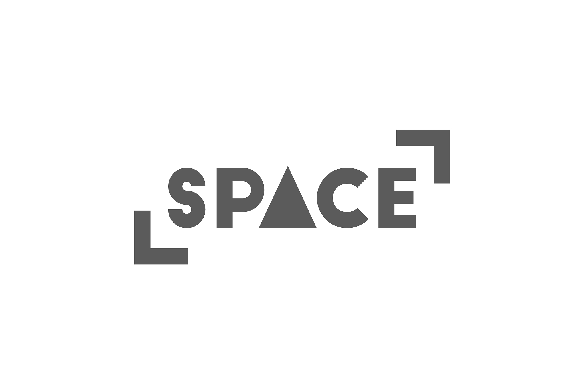 modern minimalistic space logo black and