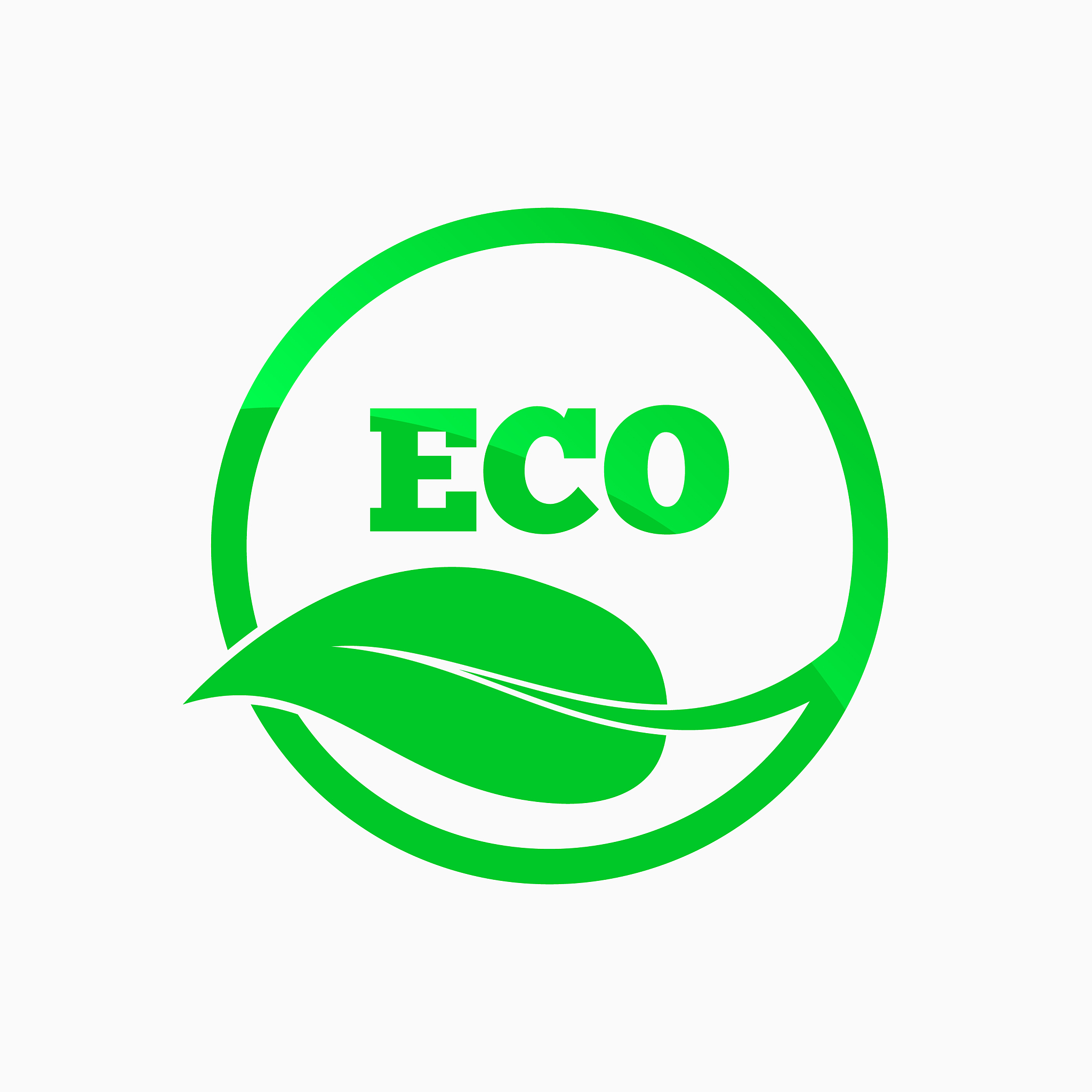 eco logo round organic symbol design